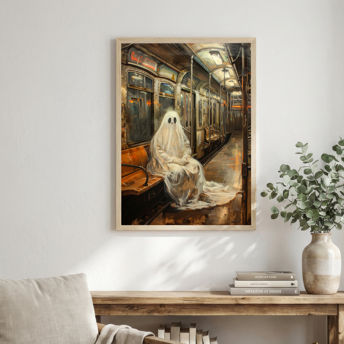 Ghost on the Subway Art Print