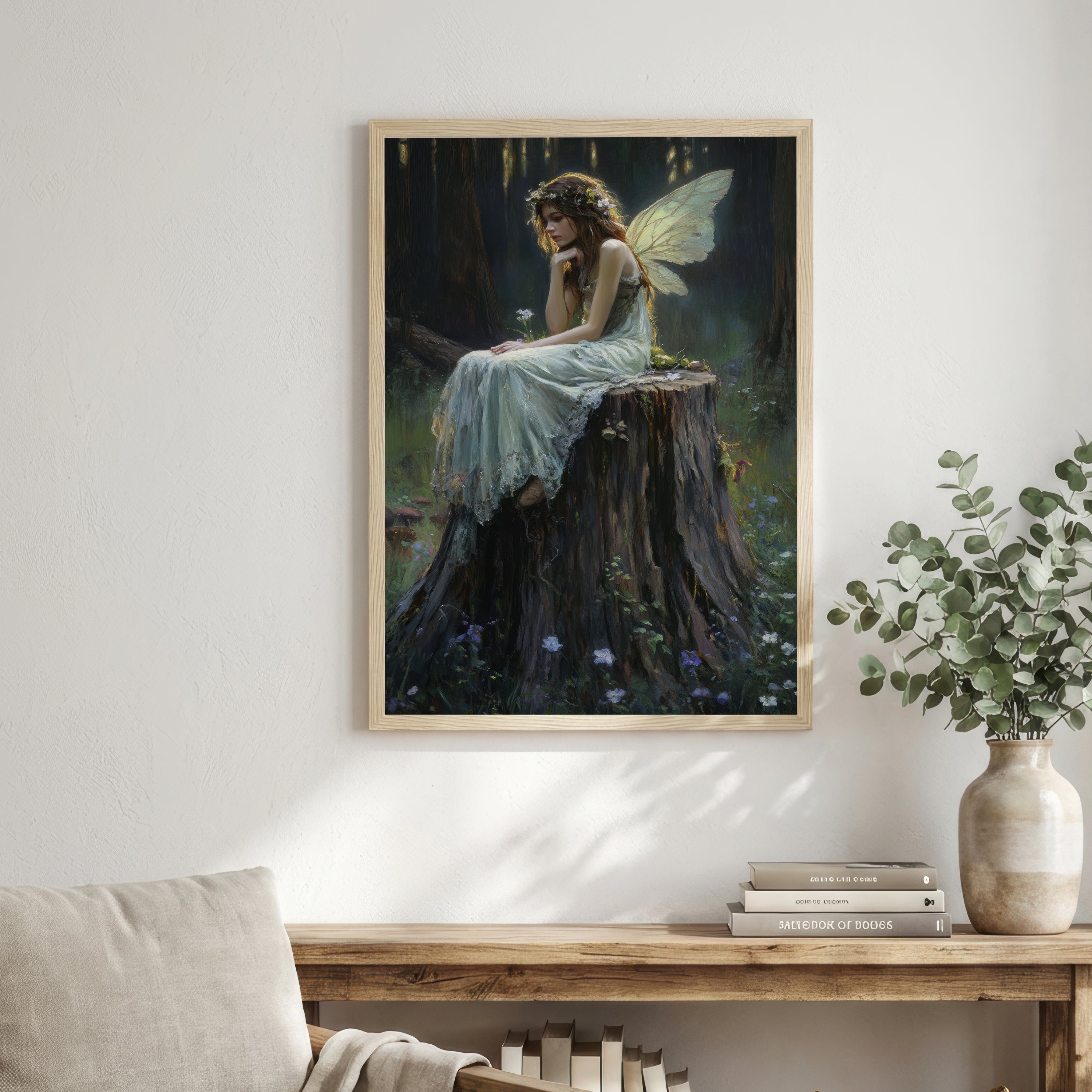 Forest Fairy Woman Art Print