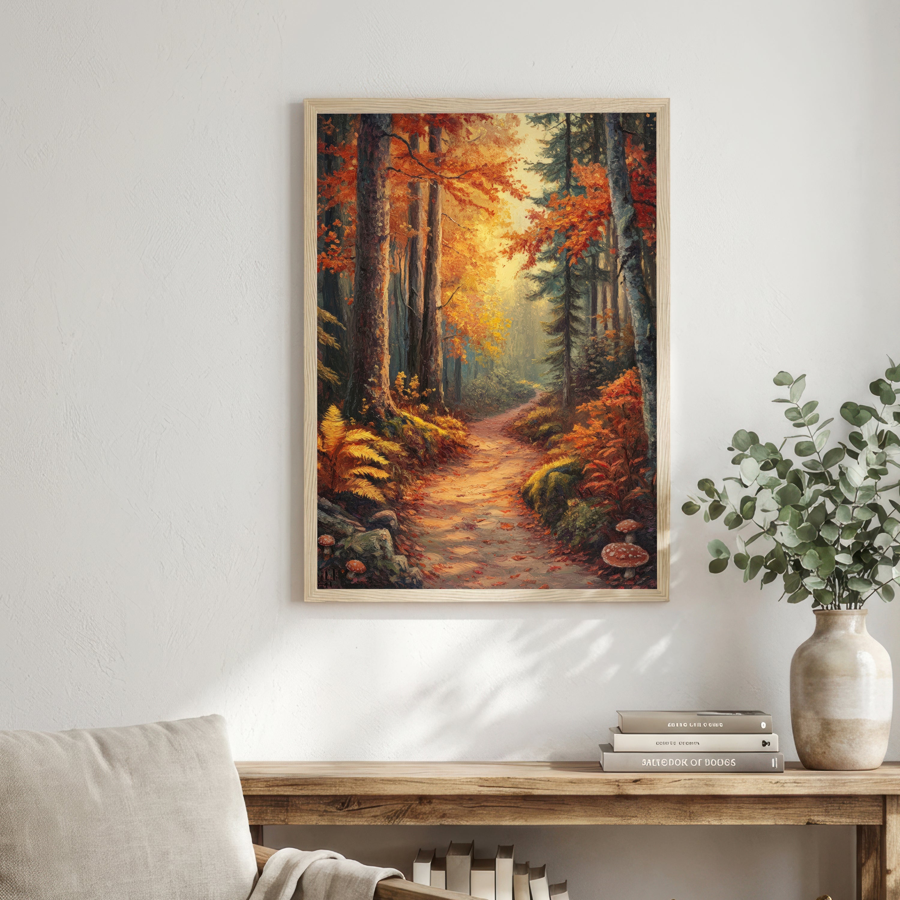 Autumn Forest Path Art Print