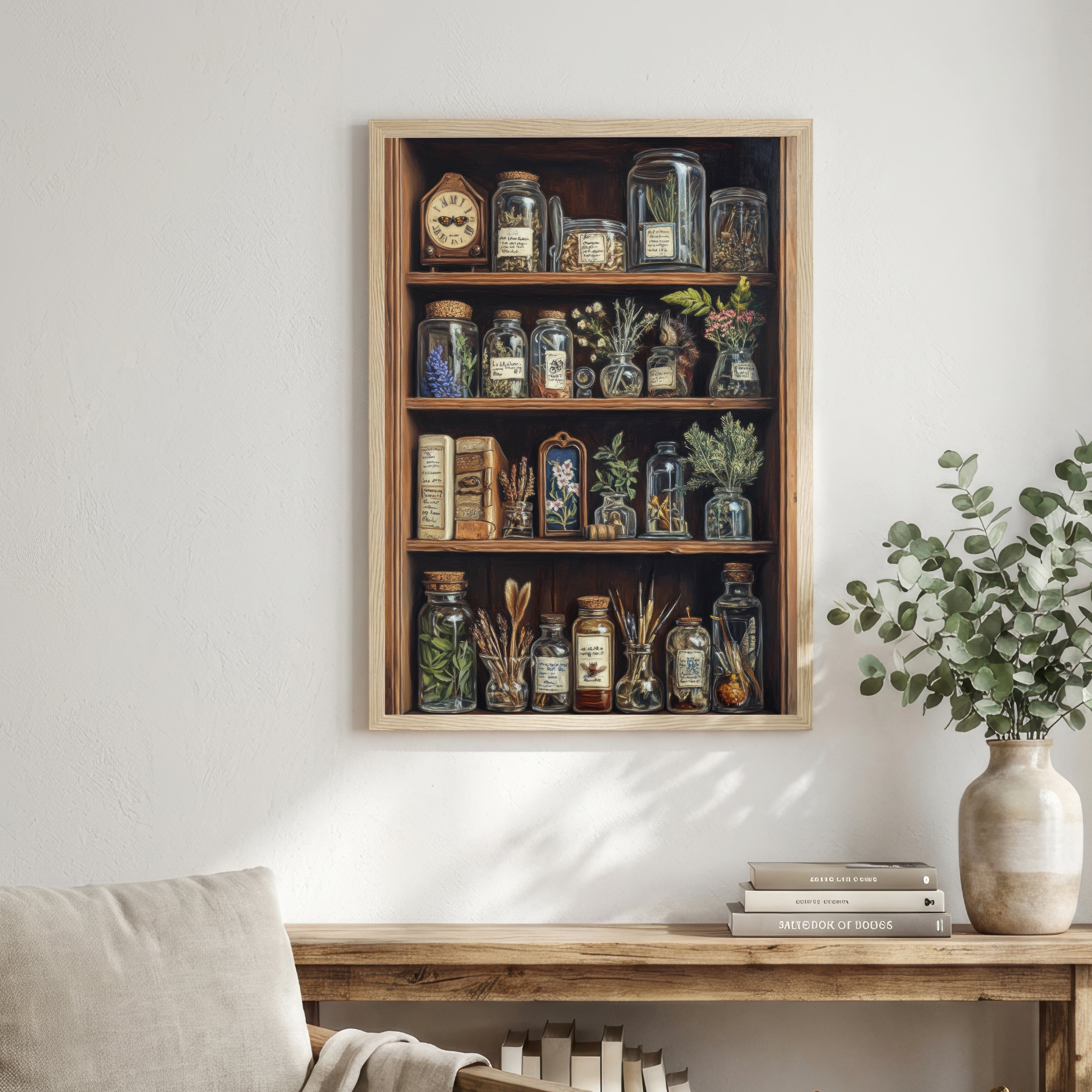 Vintage Apothecary Cabinet Art Print