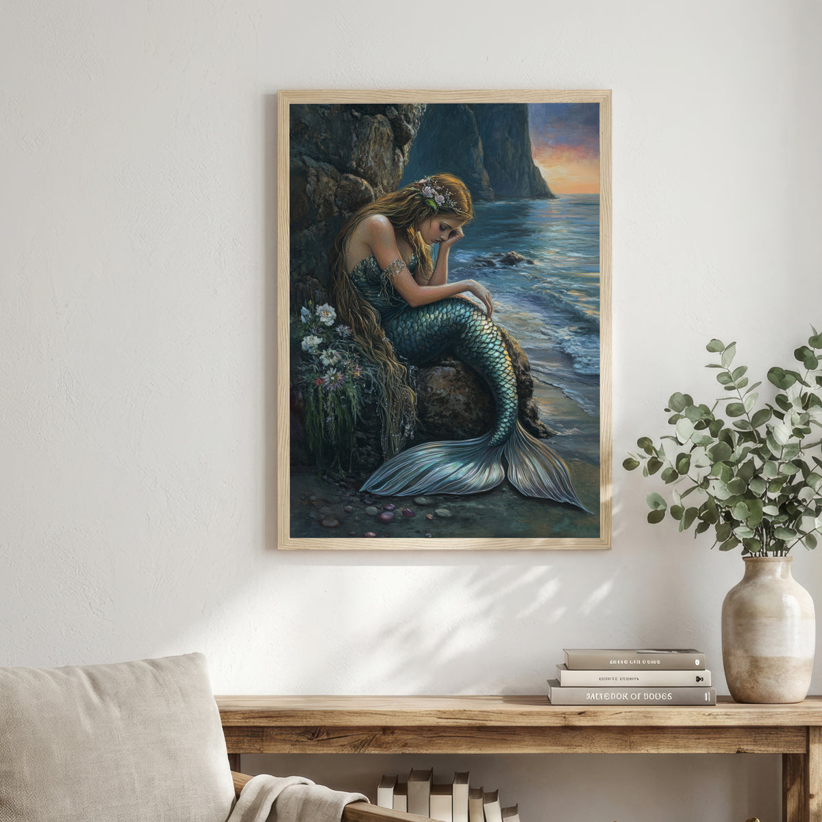 Melancholy Mermaid Art Print