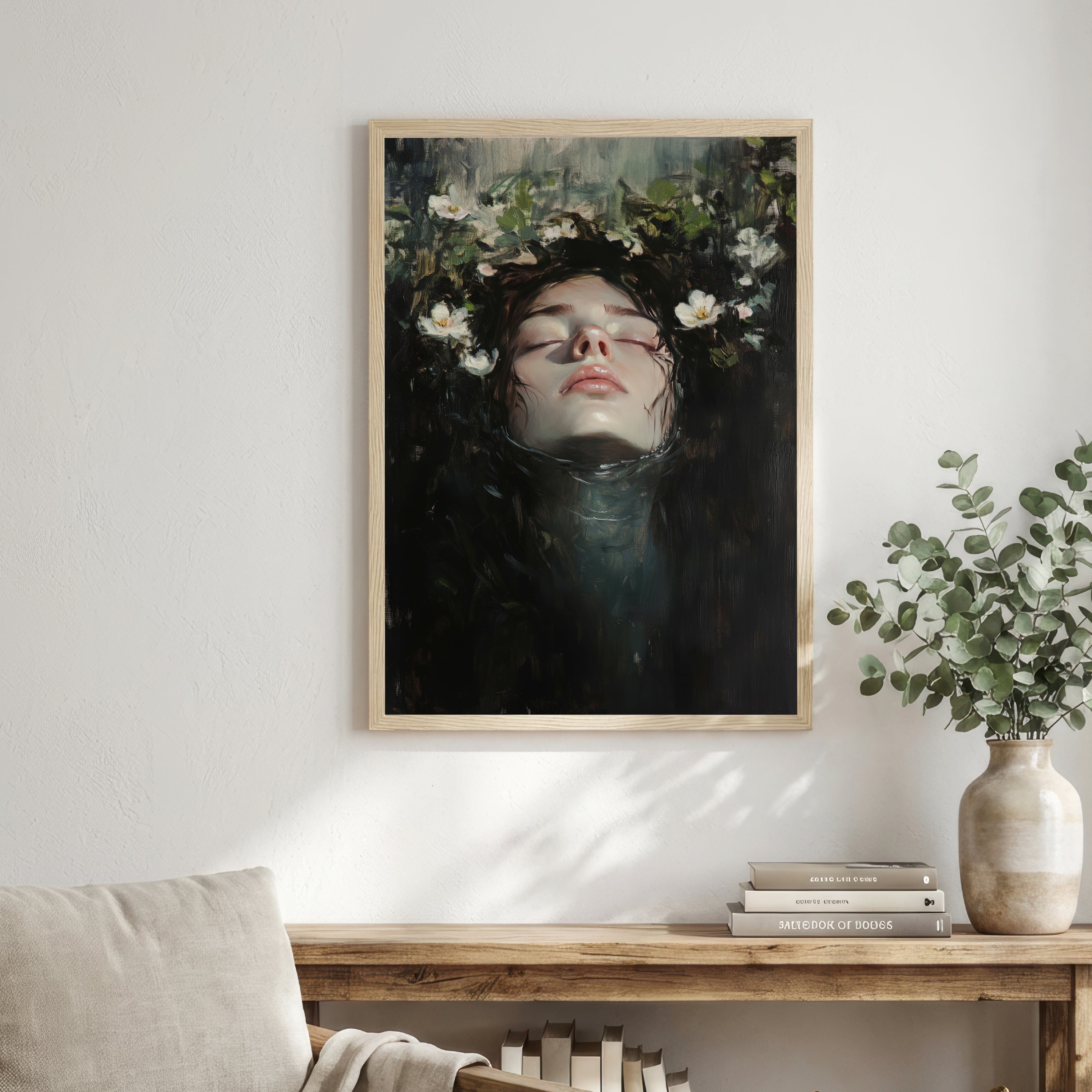 Dark Romantic Woman Portrait Art Print