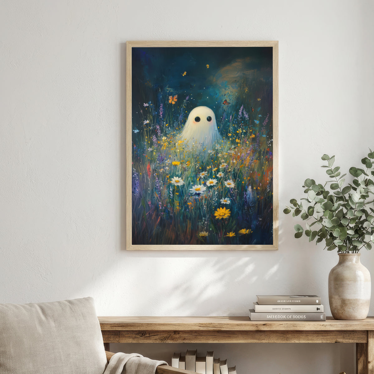 Ghost in Wildflower Meadow Art Print