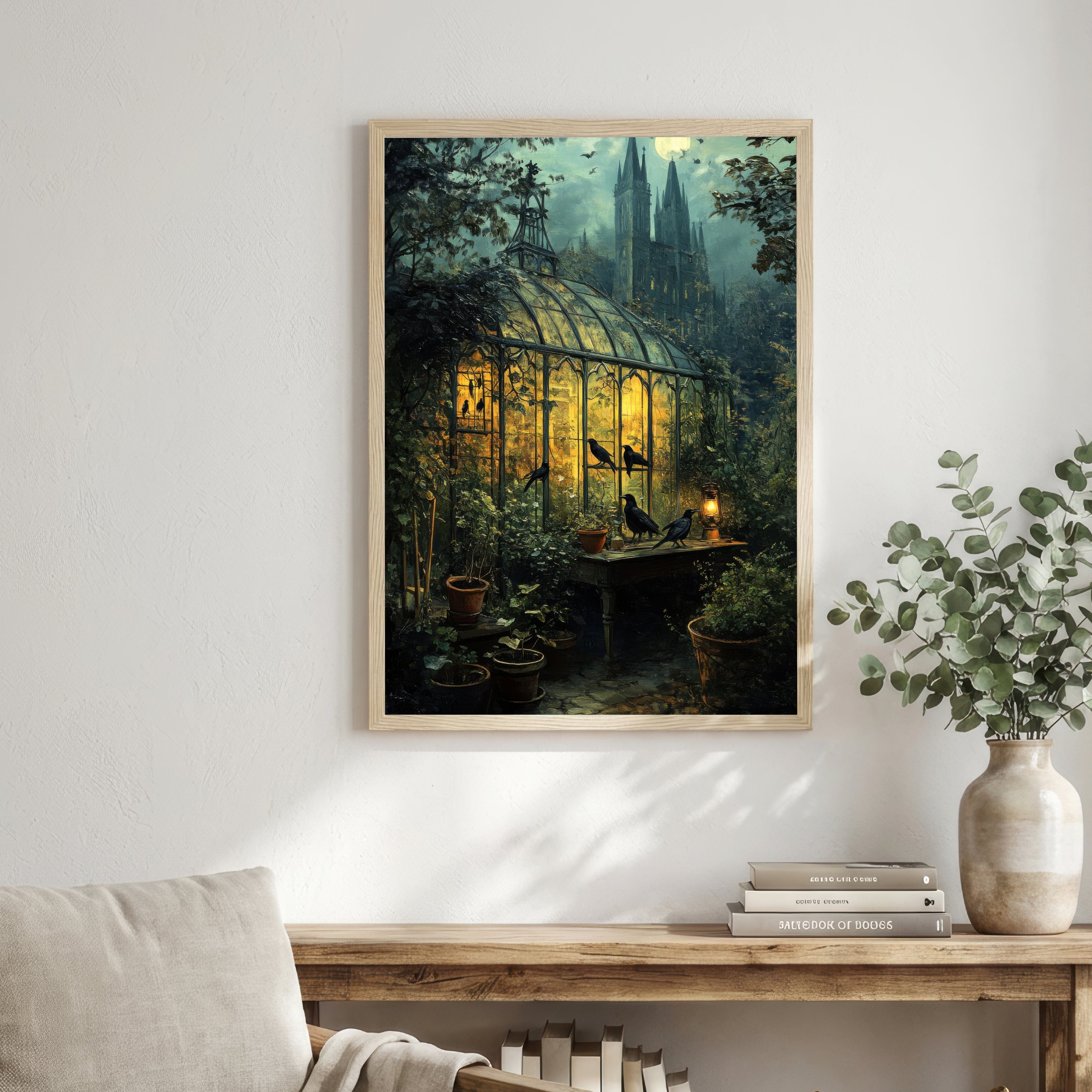 Gothic Raven Conservatory Art Print
