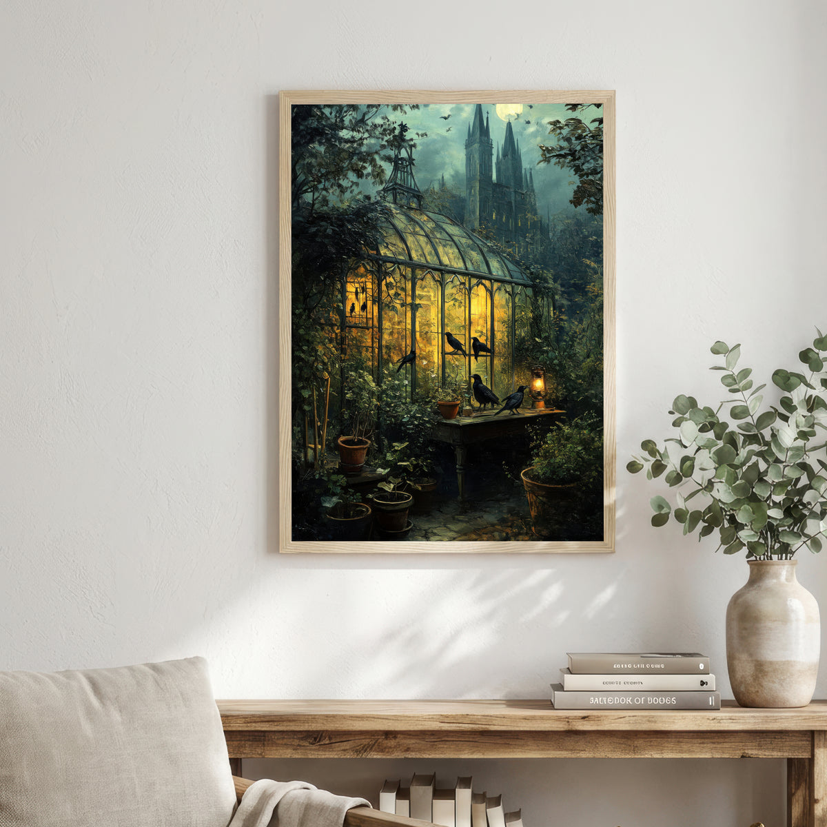 Gothic Raven Conservatory Art Print