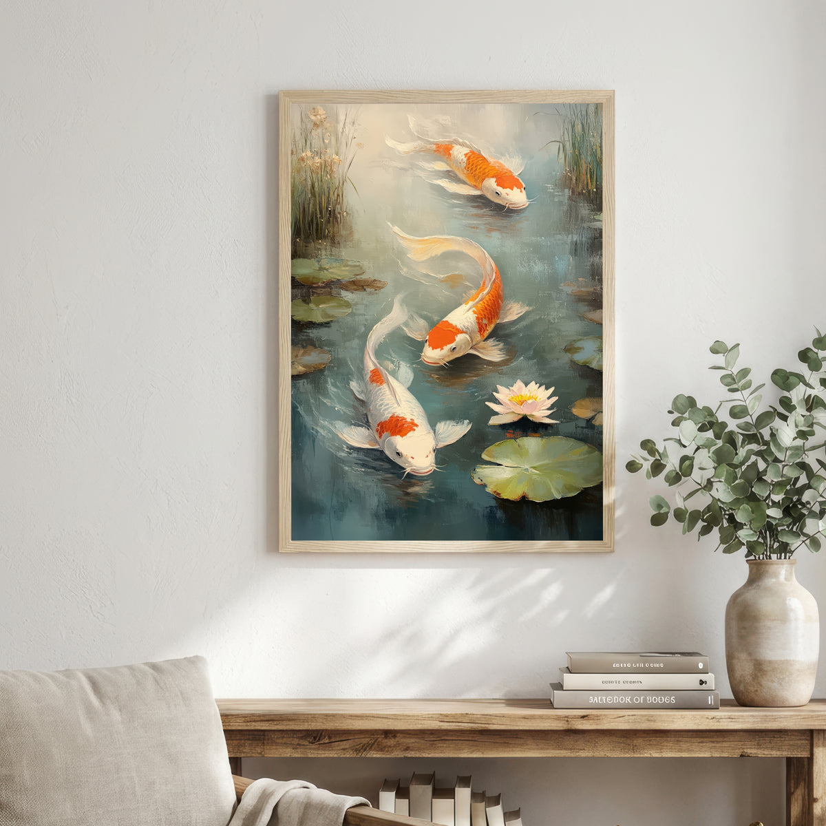 Koi Pond Impressionist Art Print