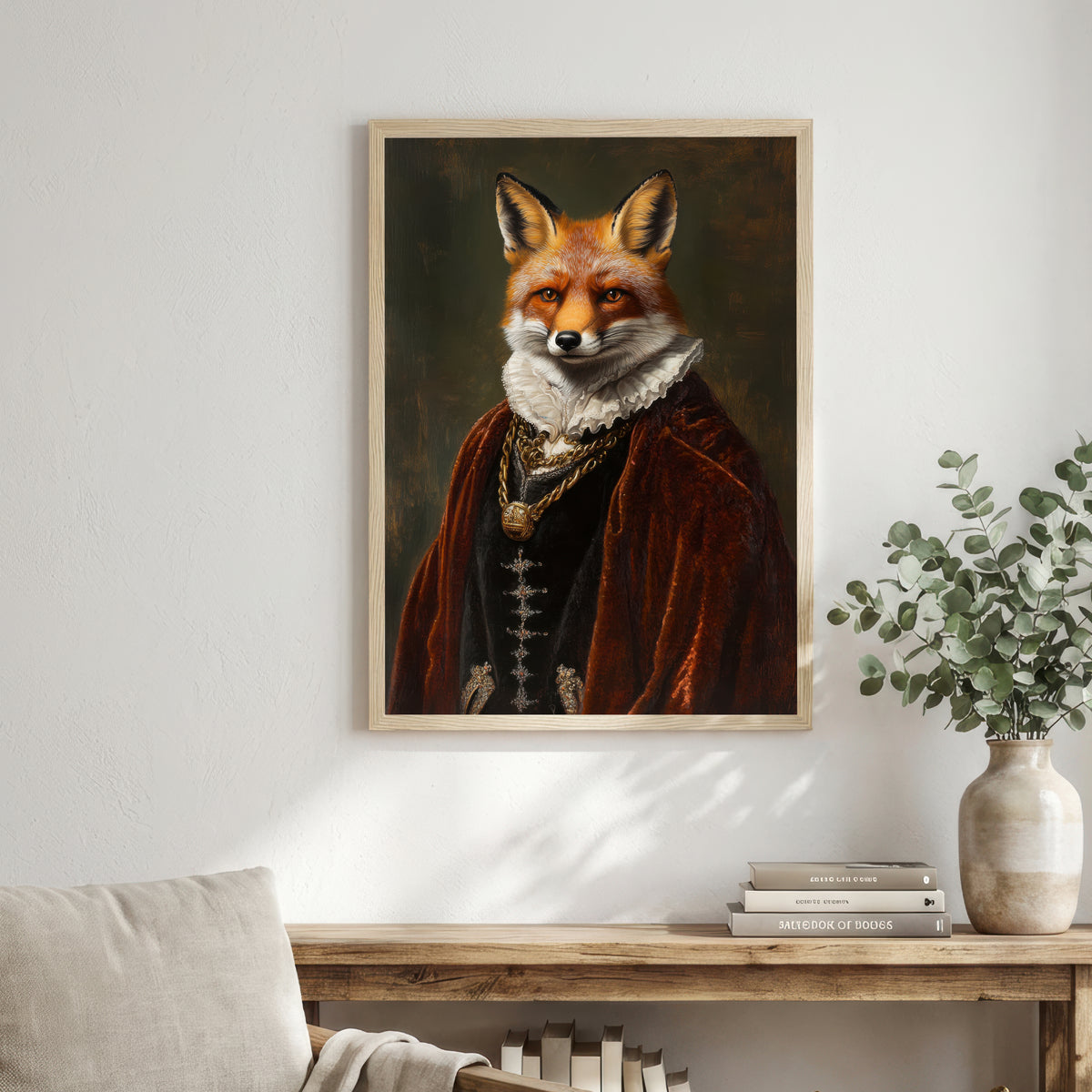 Aristocratic Fox Dark Academia Art Print