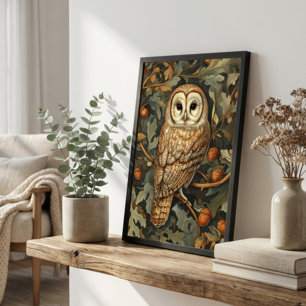 Owl Botanical Art Print