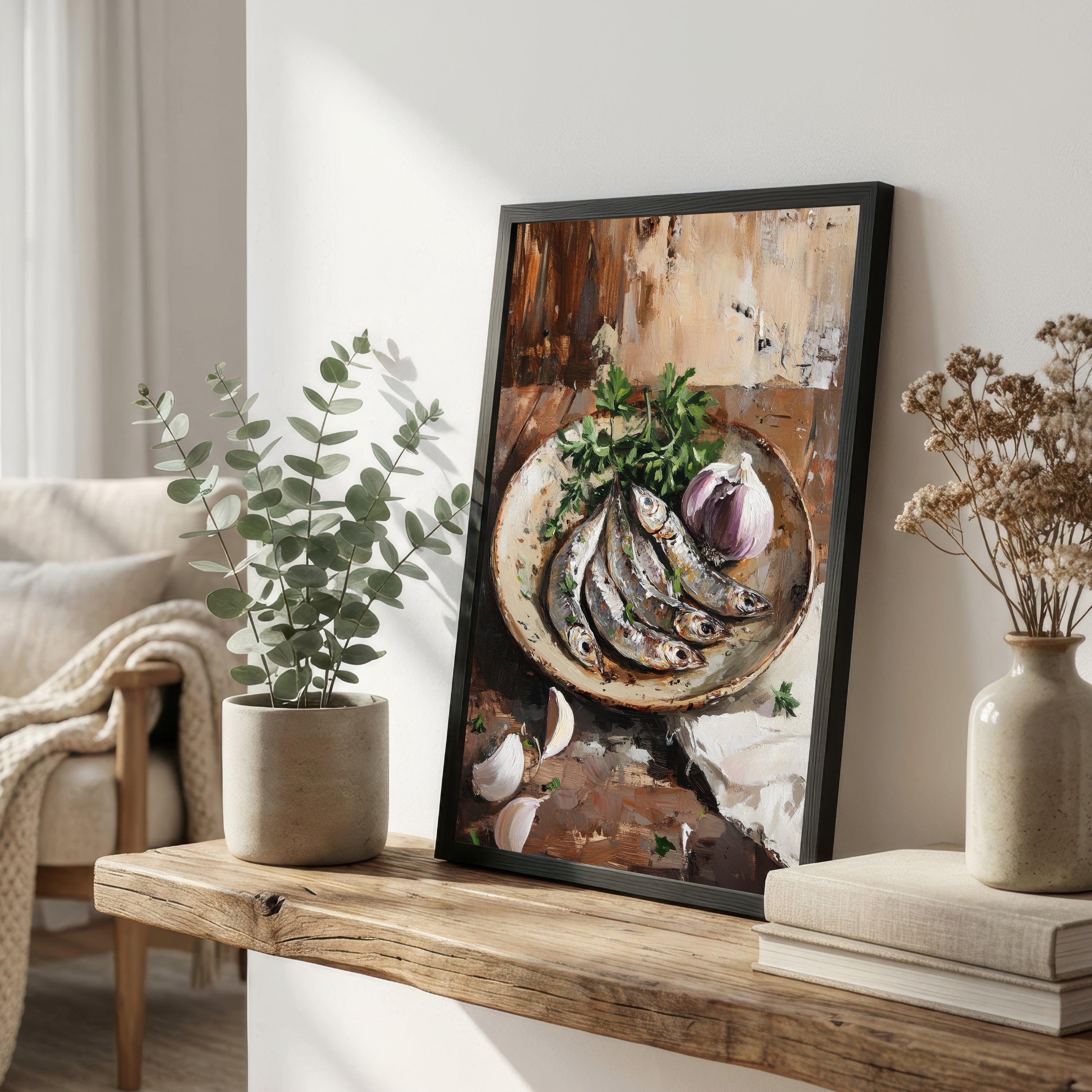 Painterly Fish Still Life Art Print