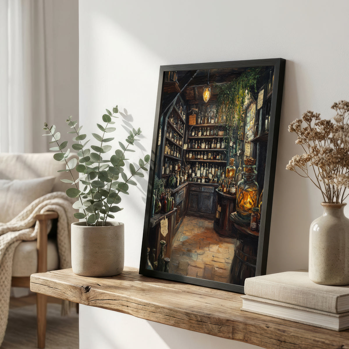 Moody Apothecary Shop Art Print