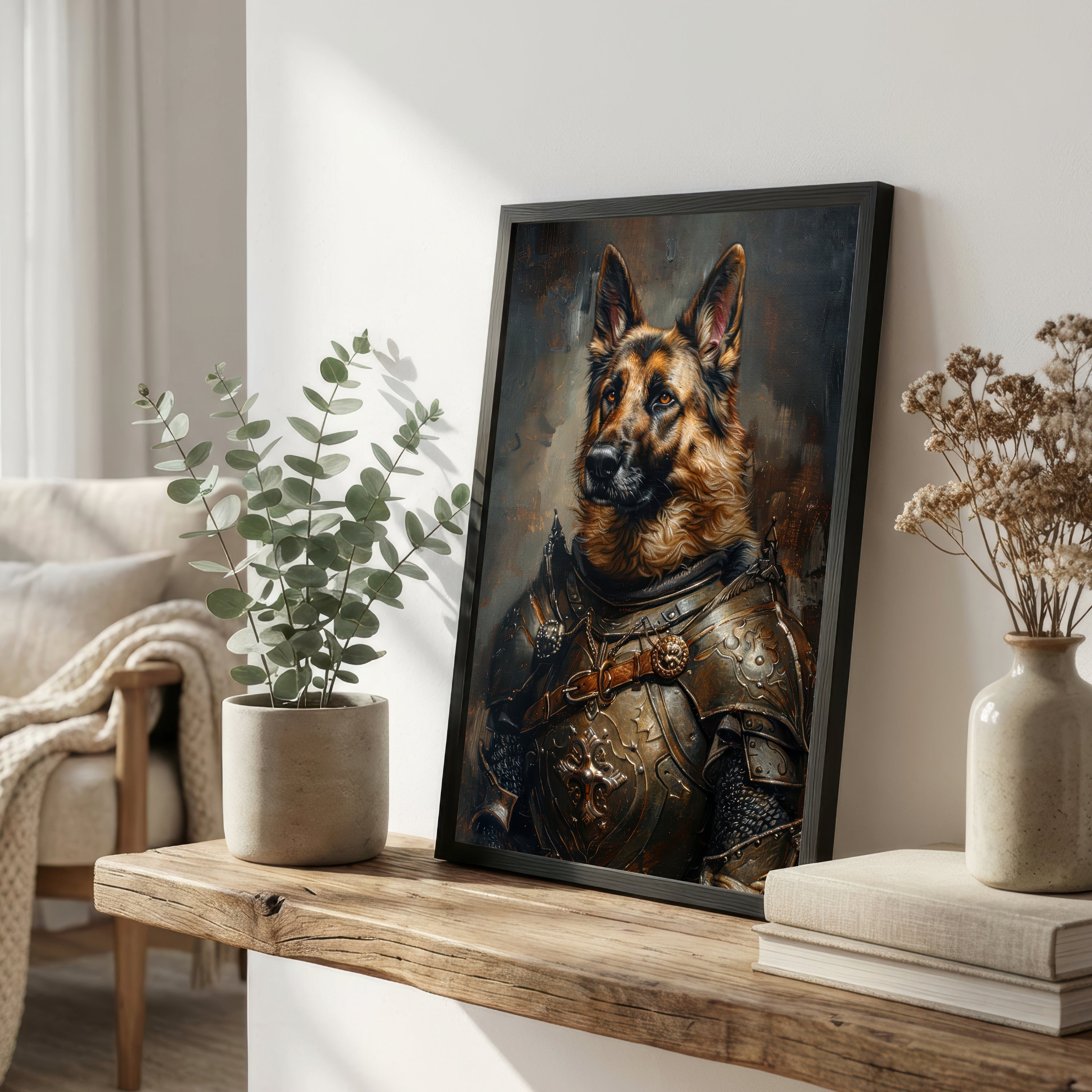 Armoured Dog Warrior Art Print
