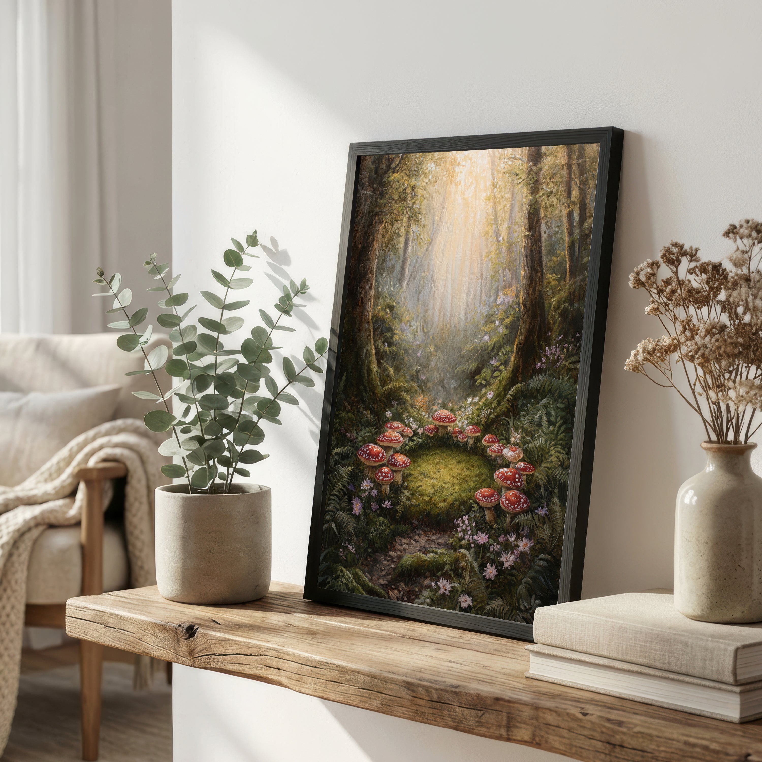 Enchanted Mushroom Forest Art Print