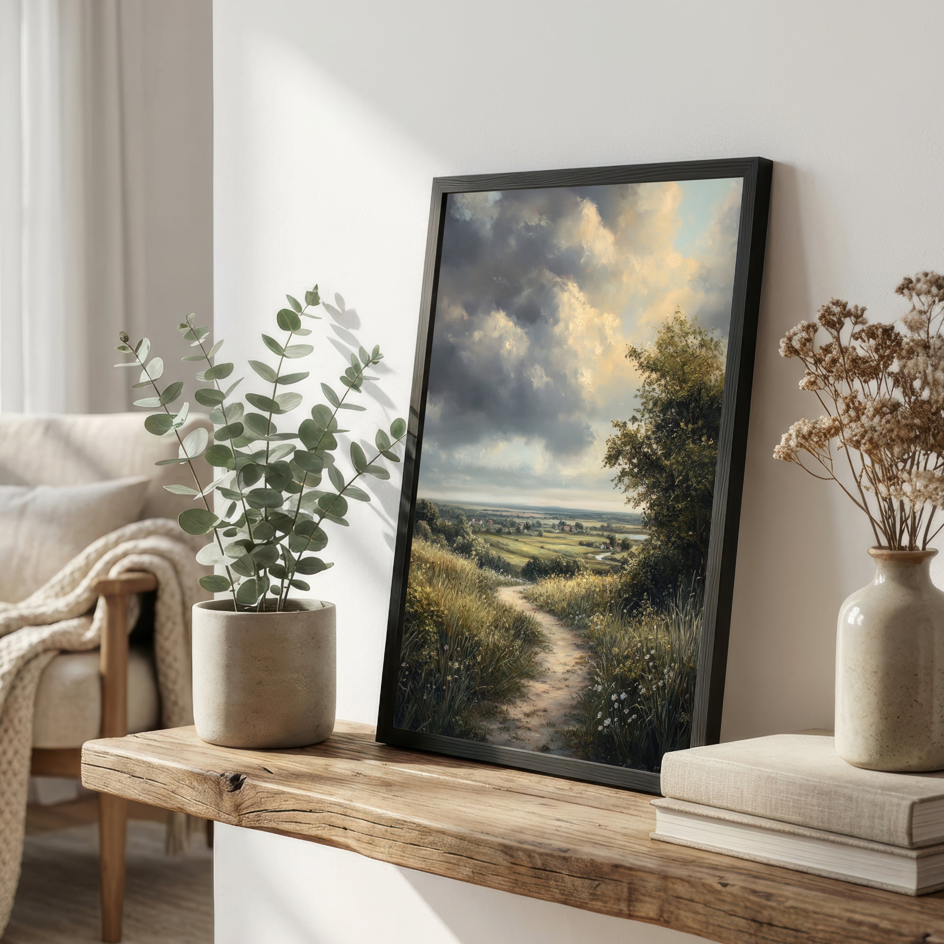 Countryside Path Landscape Art Print