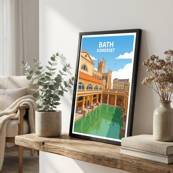 Bath Somerset Travel Poster Print: Georgian Architecture Wall Art