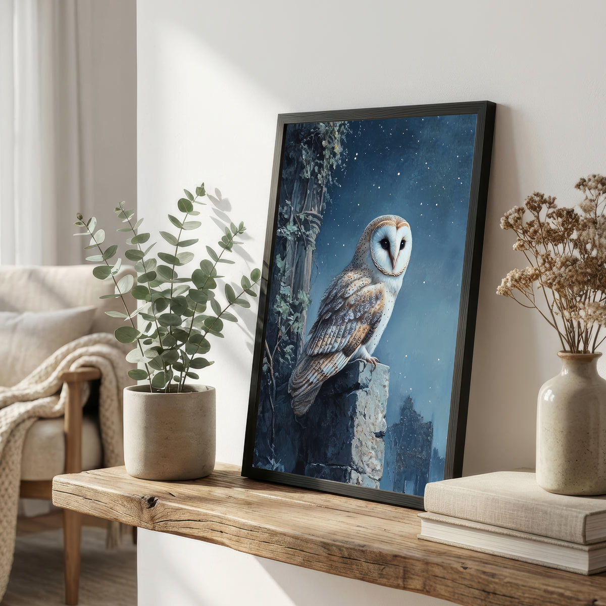 Barn Owl Gothic Art Print