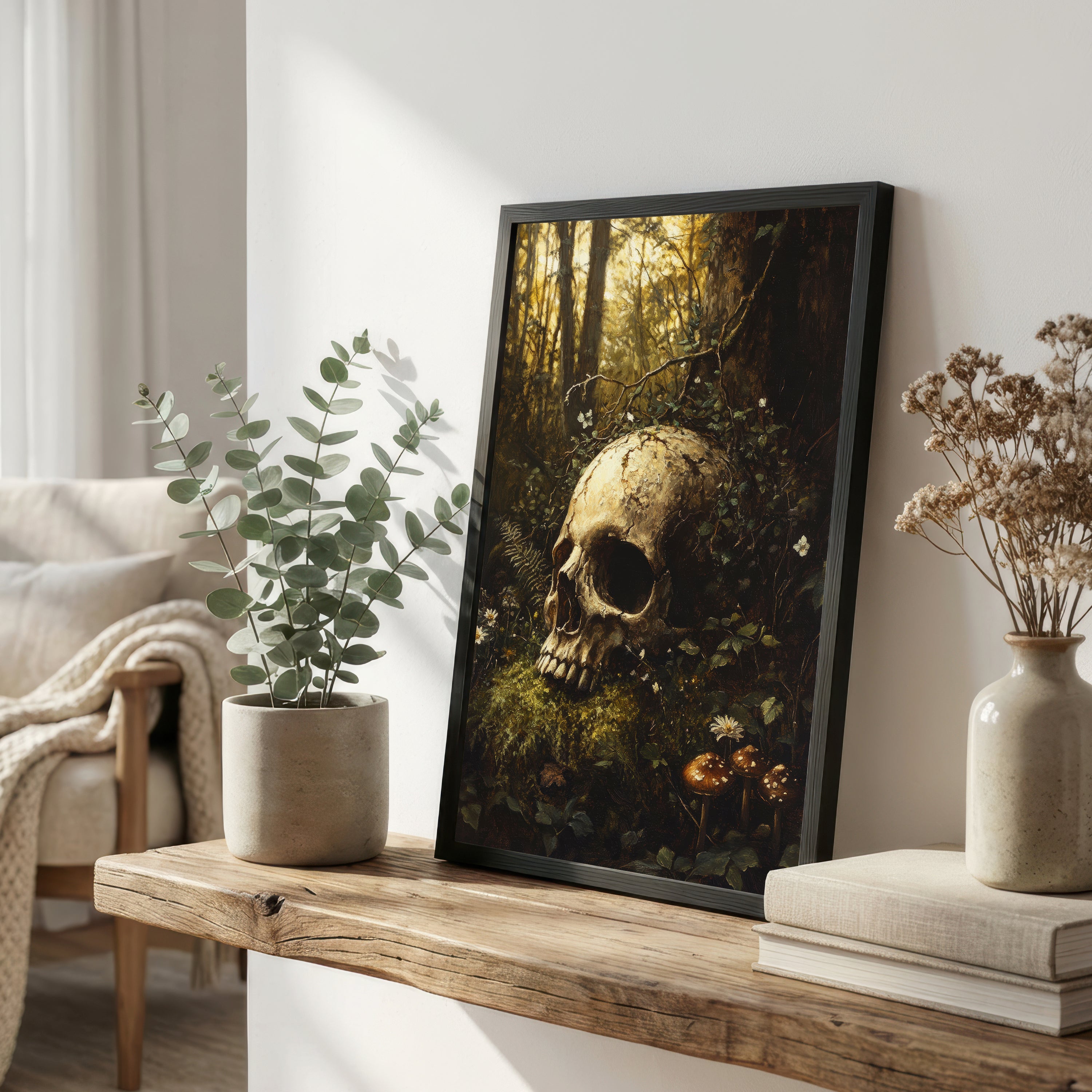 Forest Skull Gothic Art Print