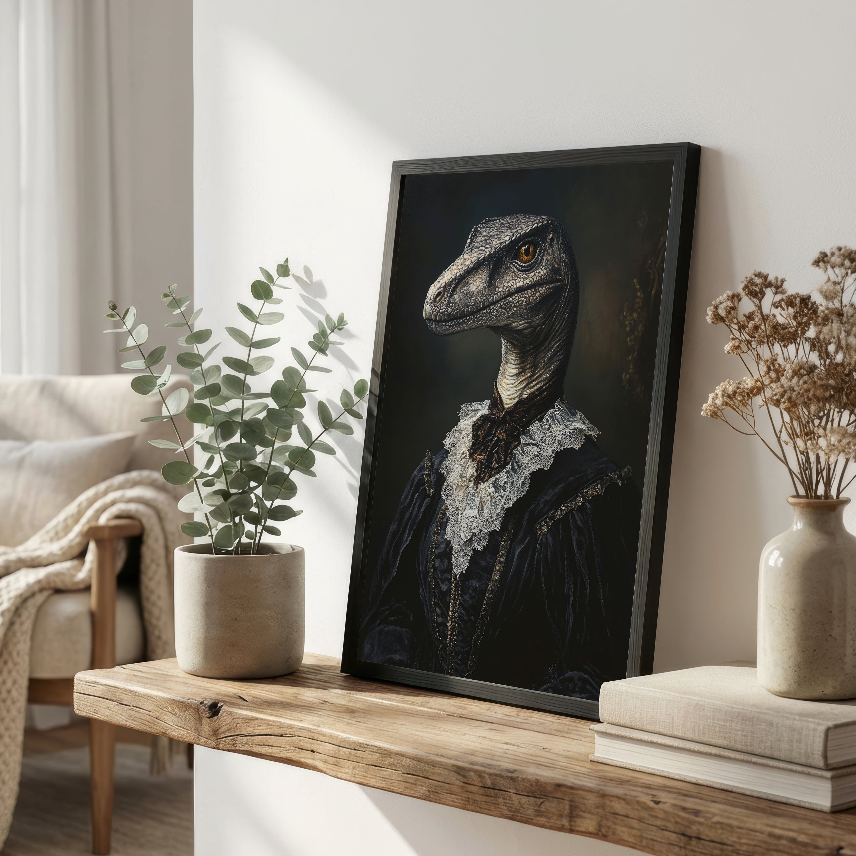 Victorian Dinosaur Portrait Art Print