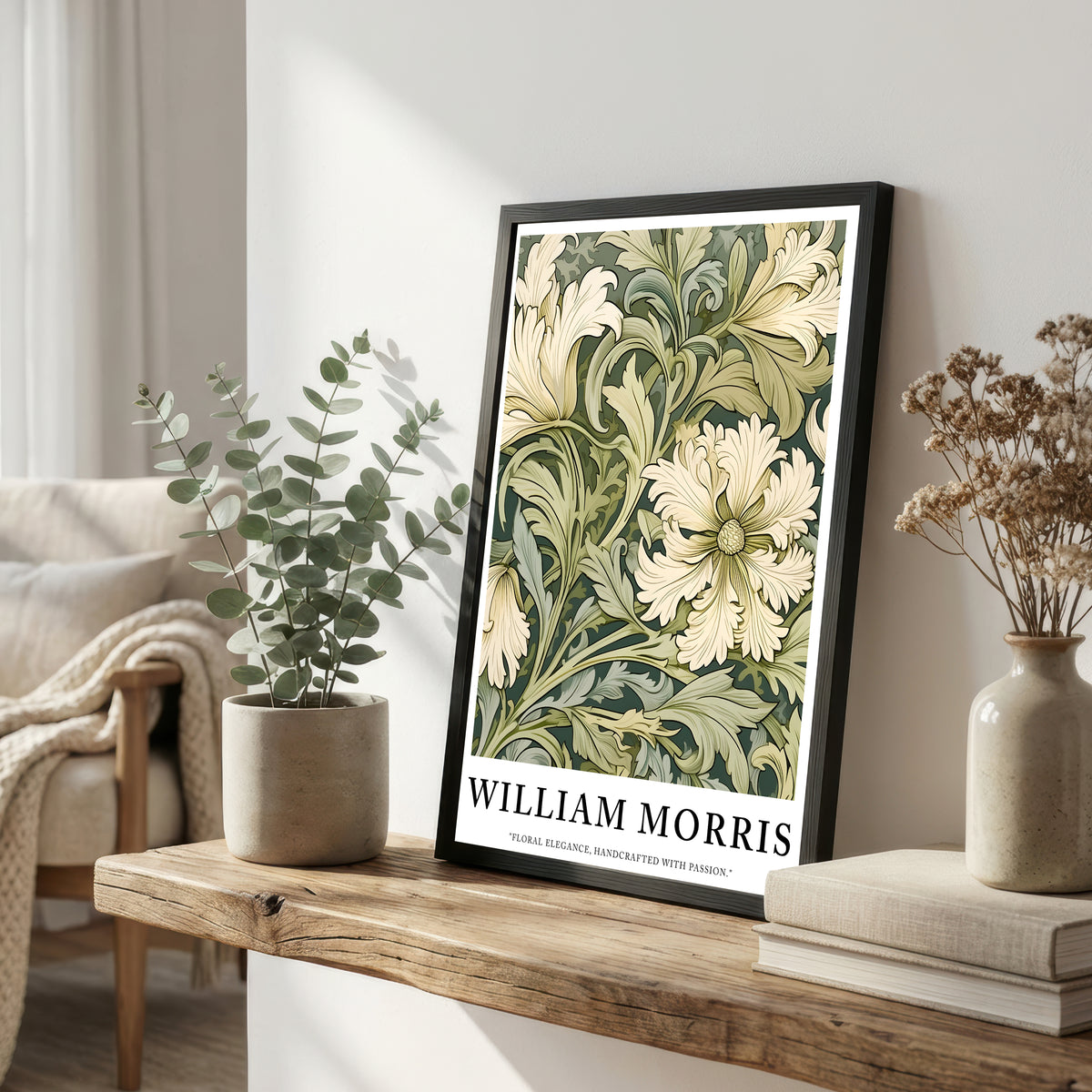 William Morris Inspired Floral Art Print
