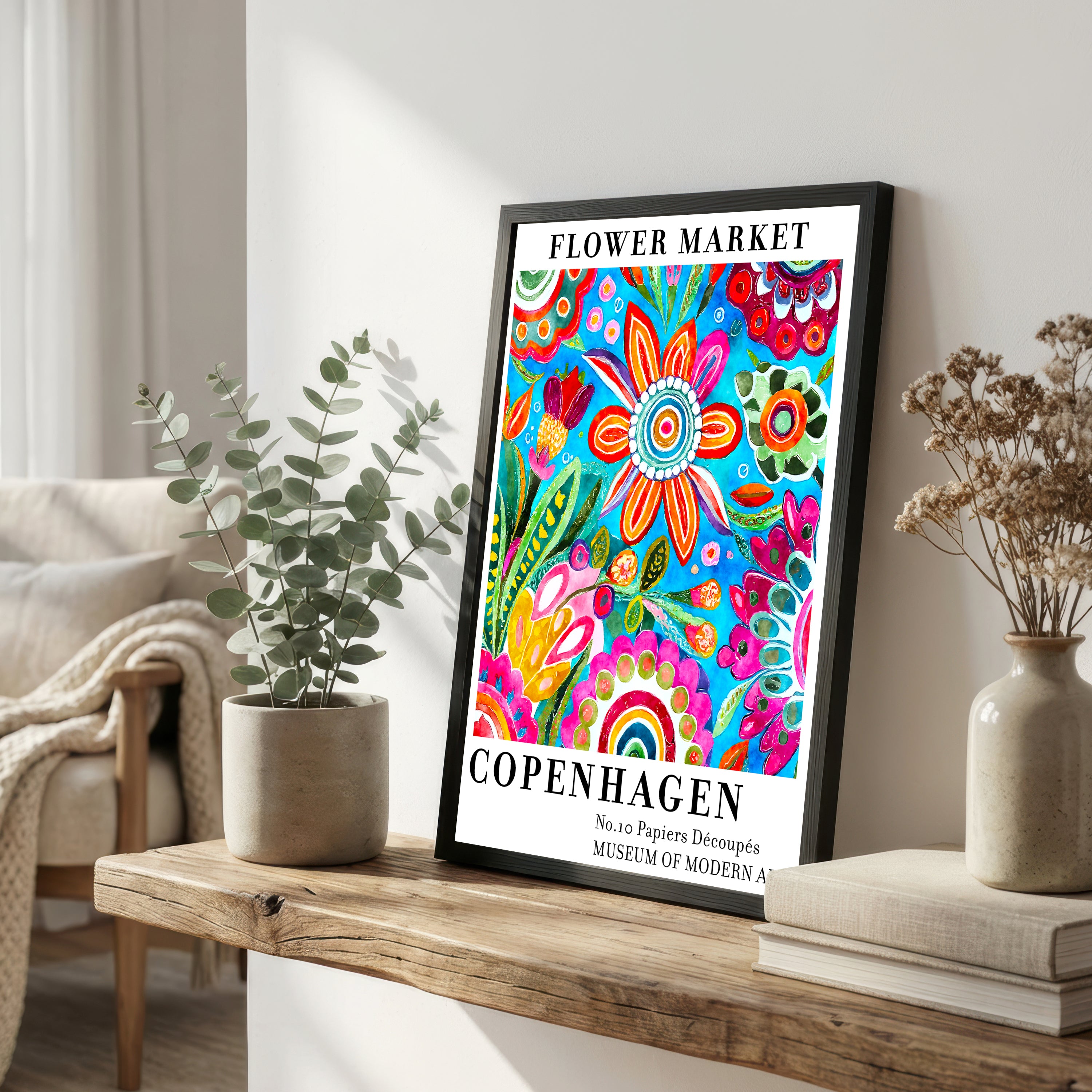 Copenhagen Flower Market Art Print