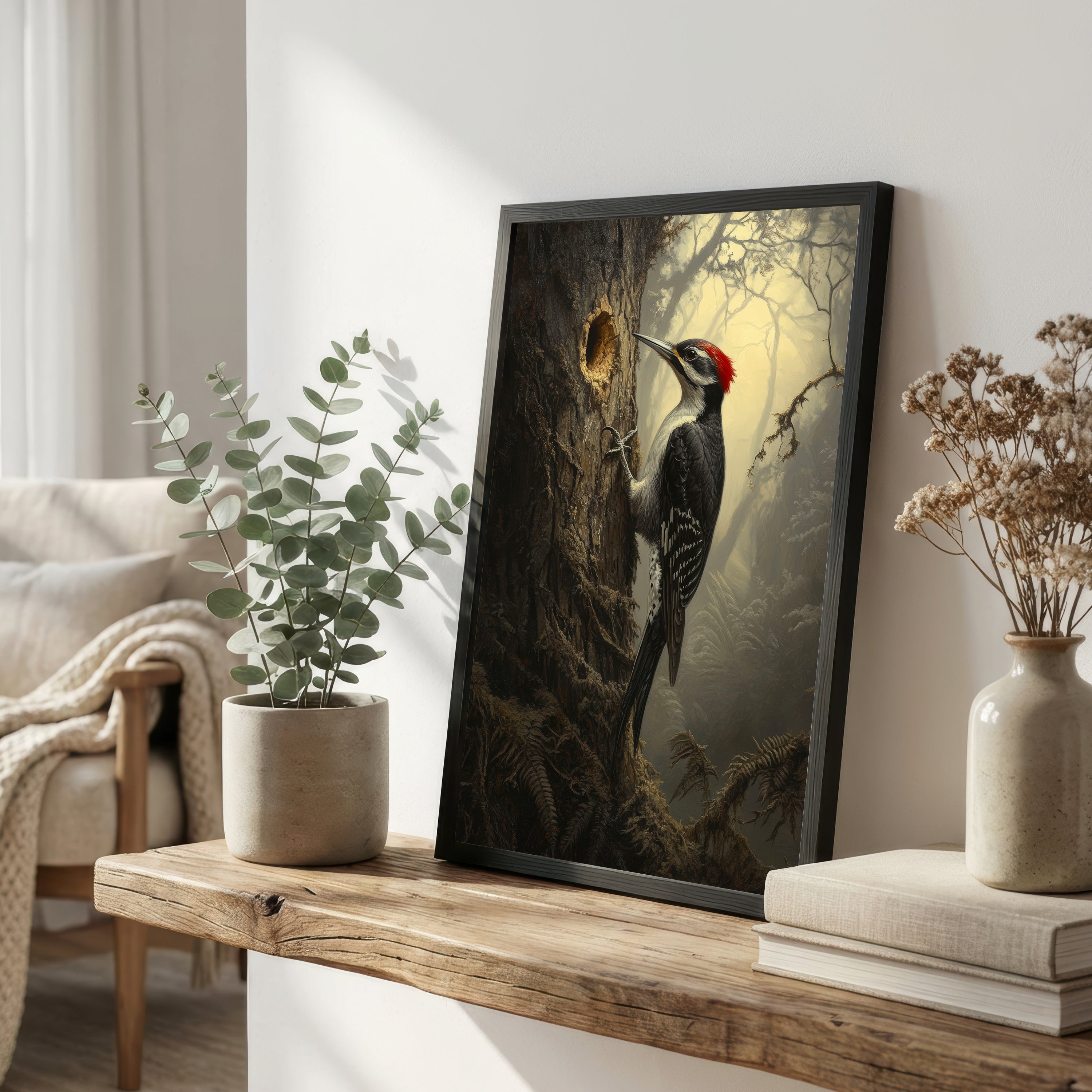 Pileated Woodpecker Woodland Art Print