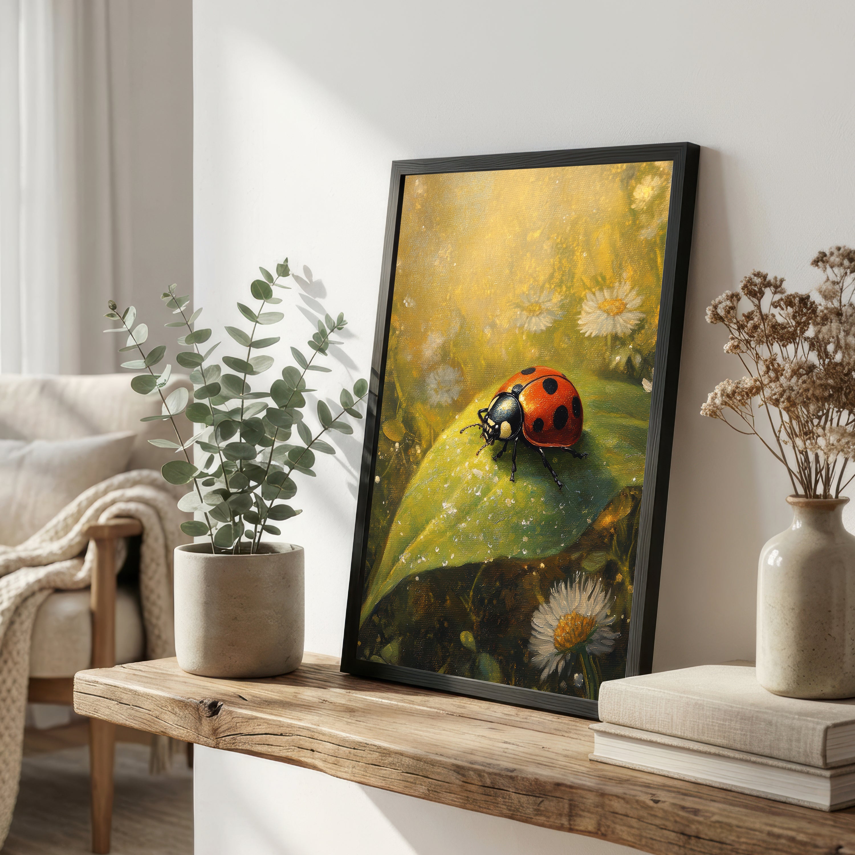 Ladybird Meadow Art Print