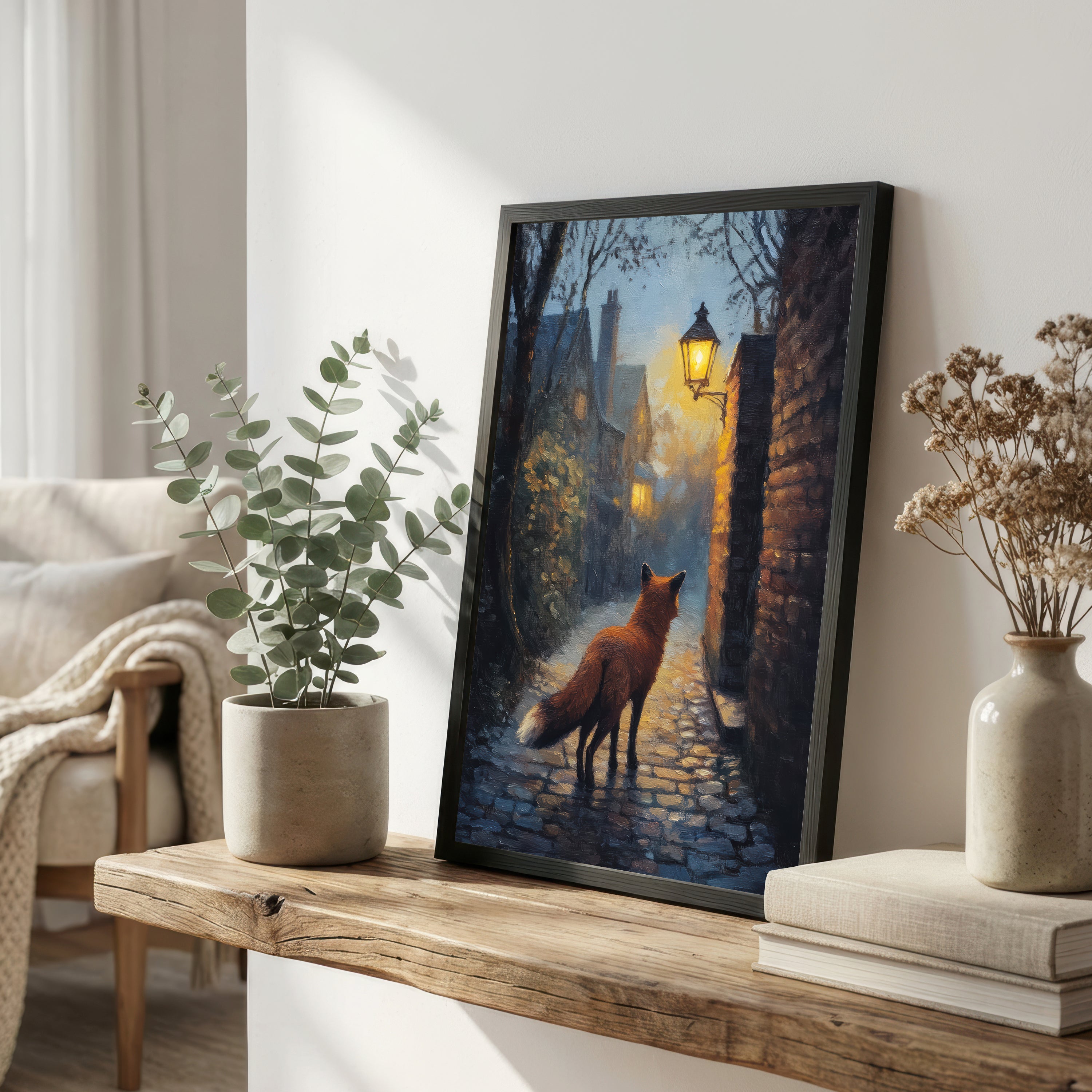 Lantern-Lit Fox Art Print