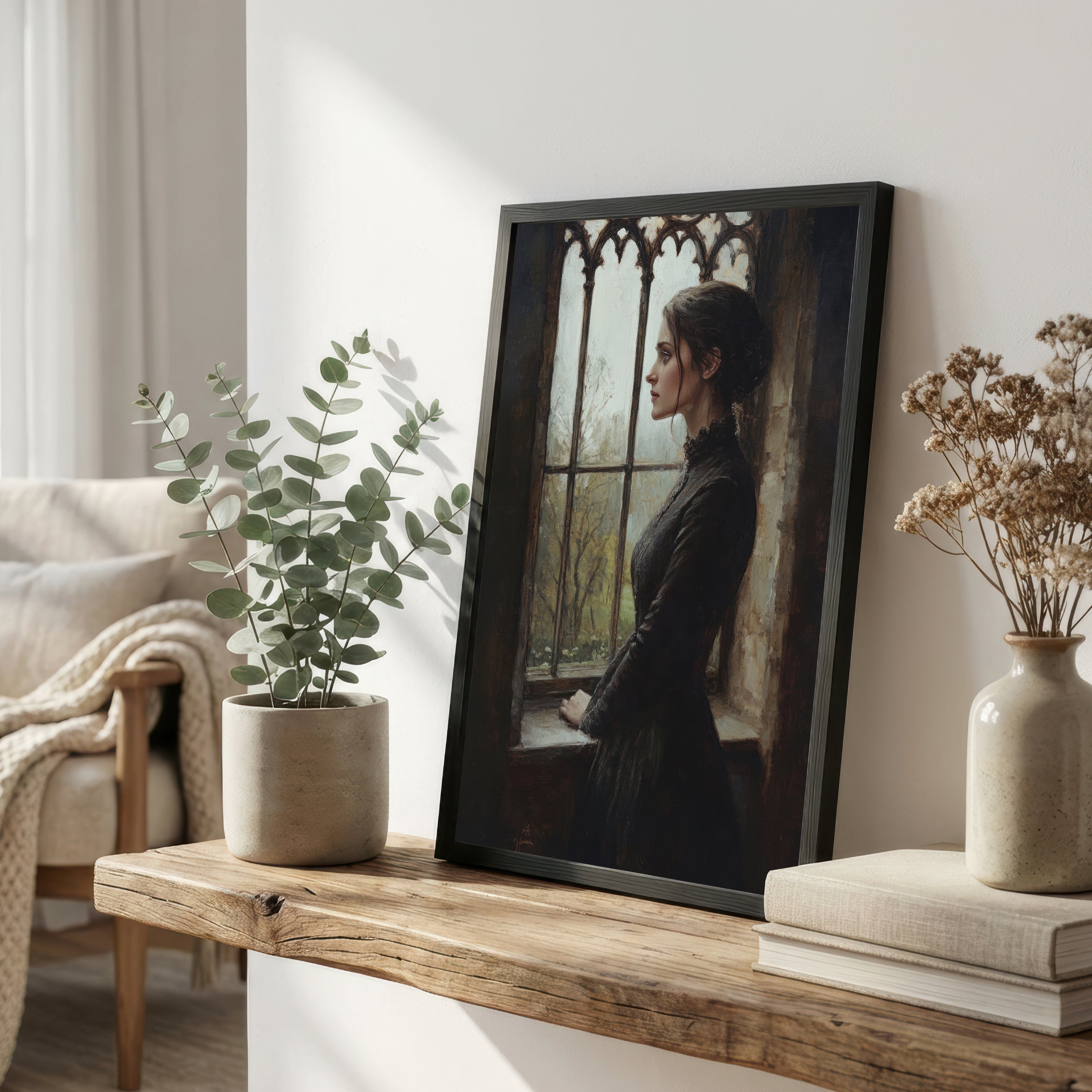 Gothic Woman Portrait Art Print