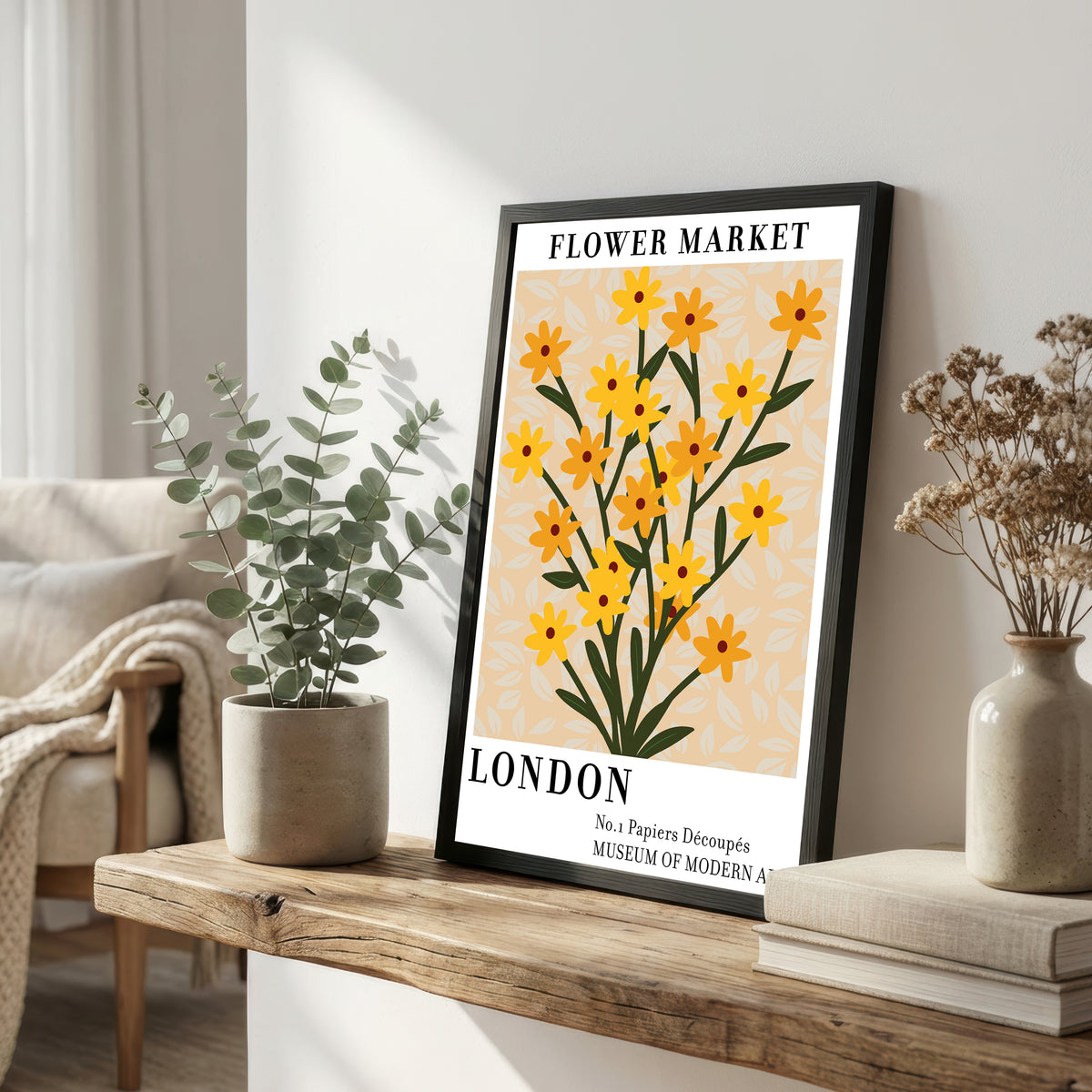 London Flower Market Art Print