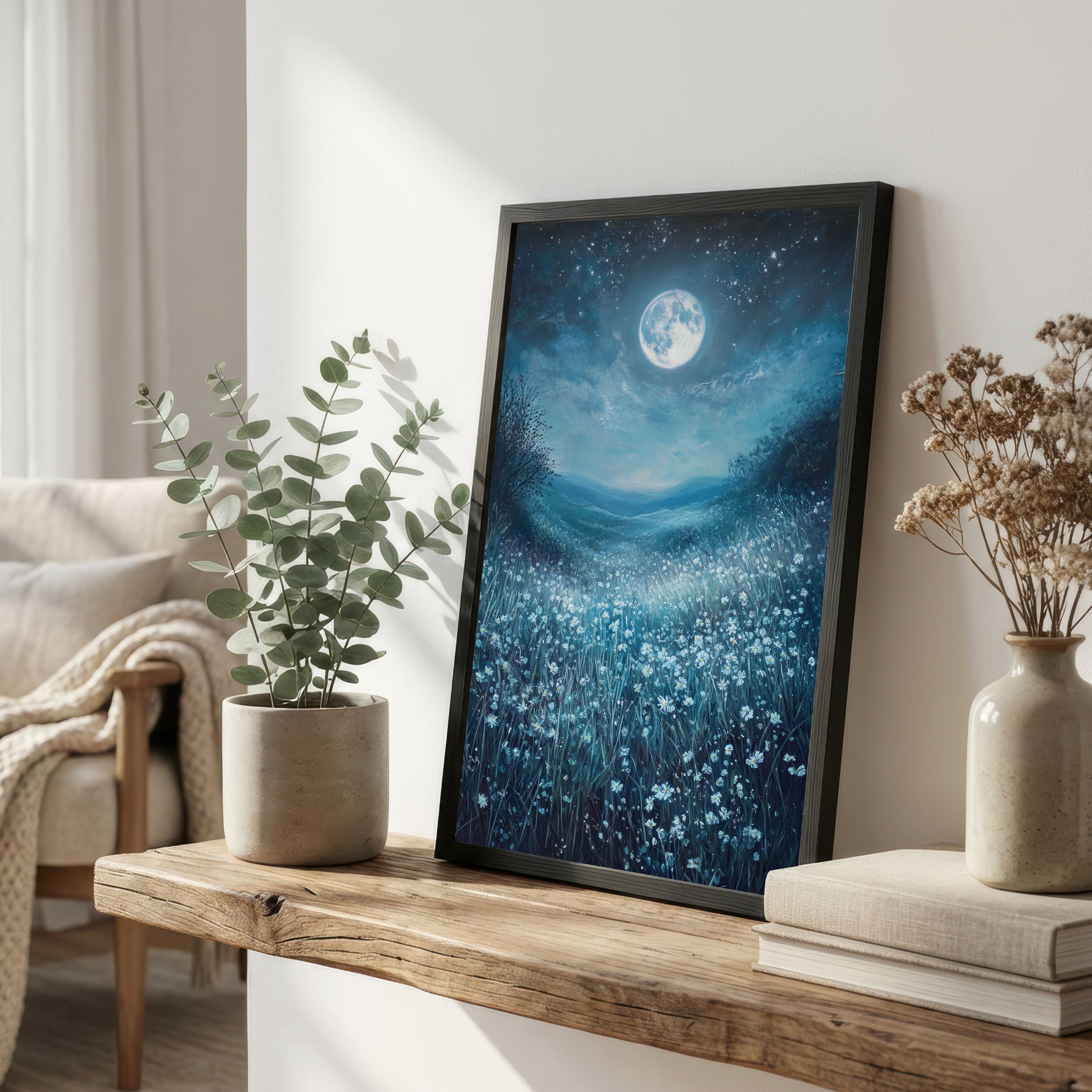 Moonlit Meadow Art Print