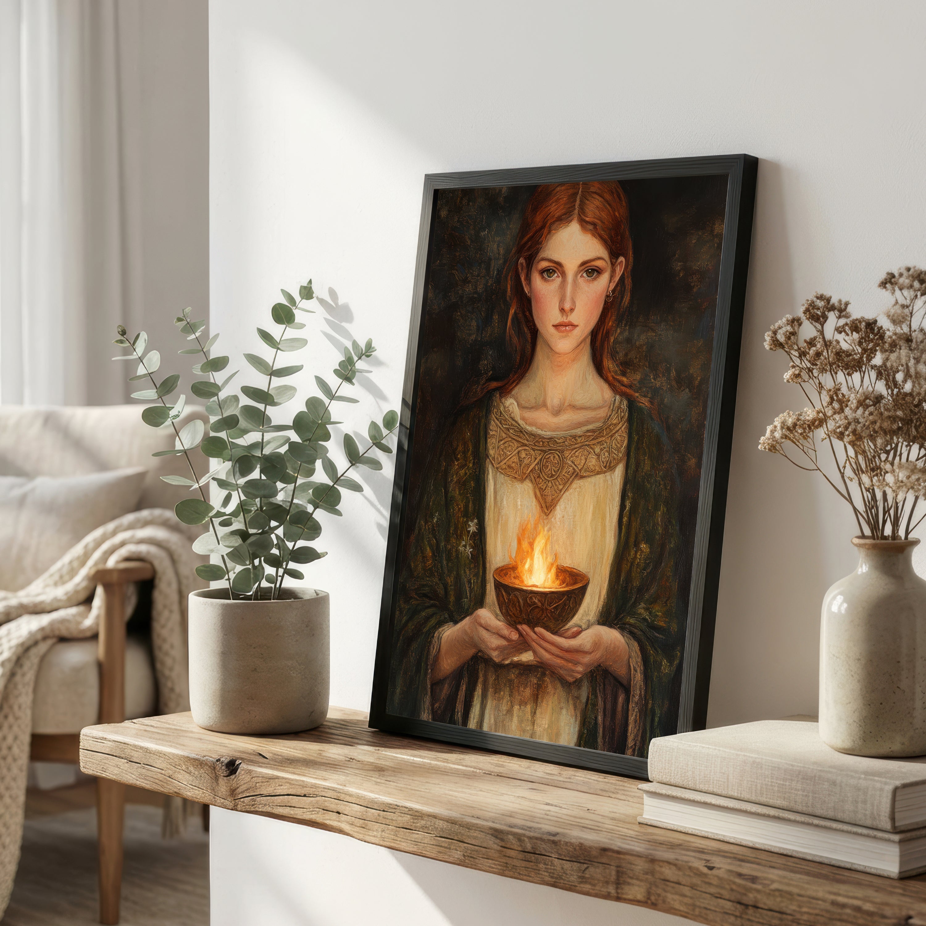 Flame Bearer Medieval Fantasy Art Print