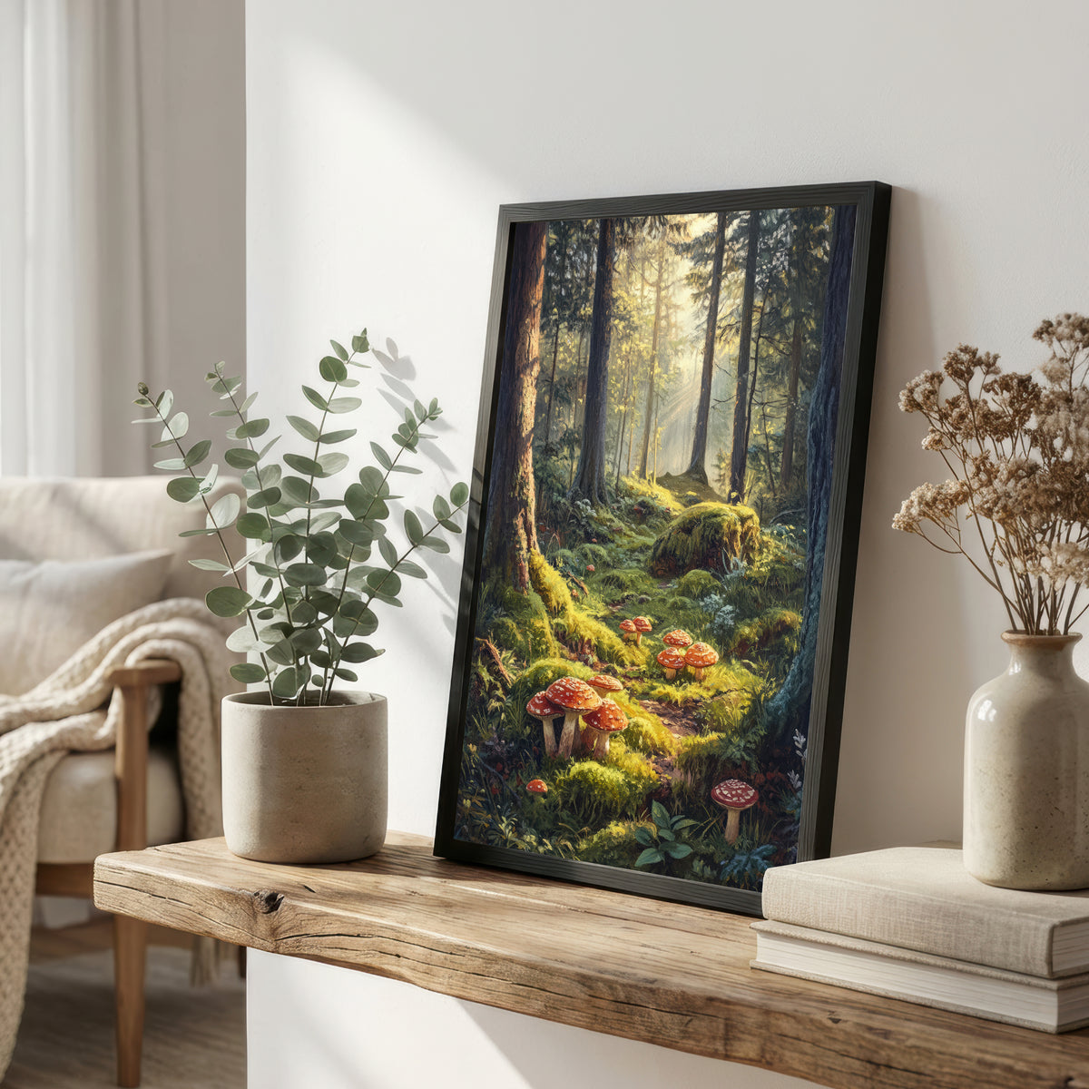 Enchanted Mushroom Forest Art Print