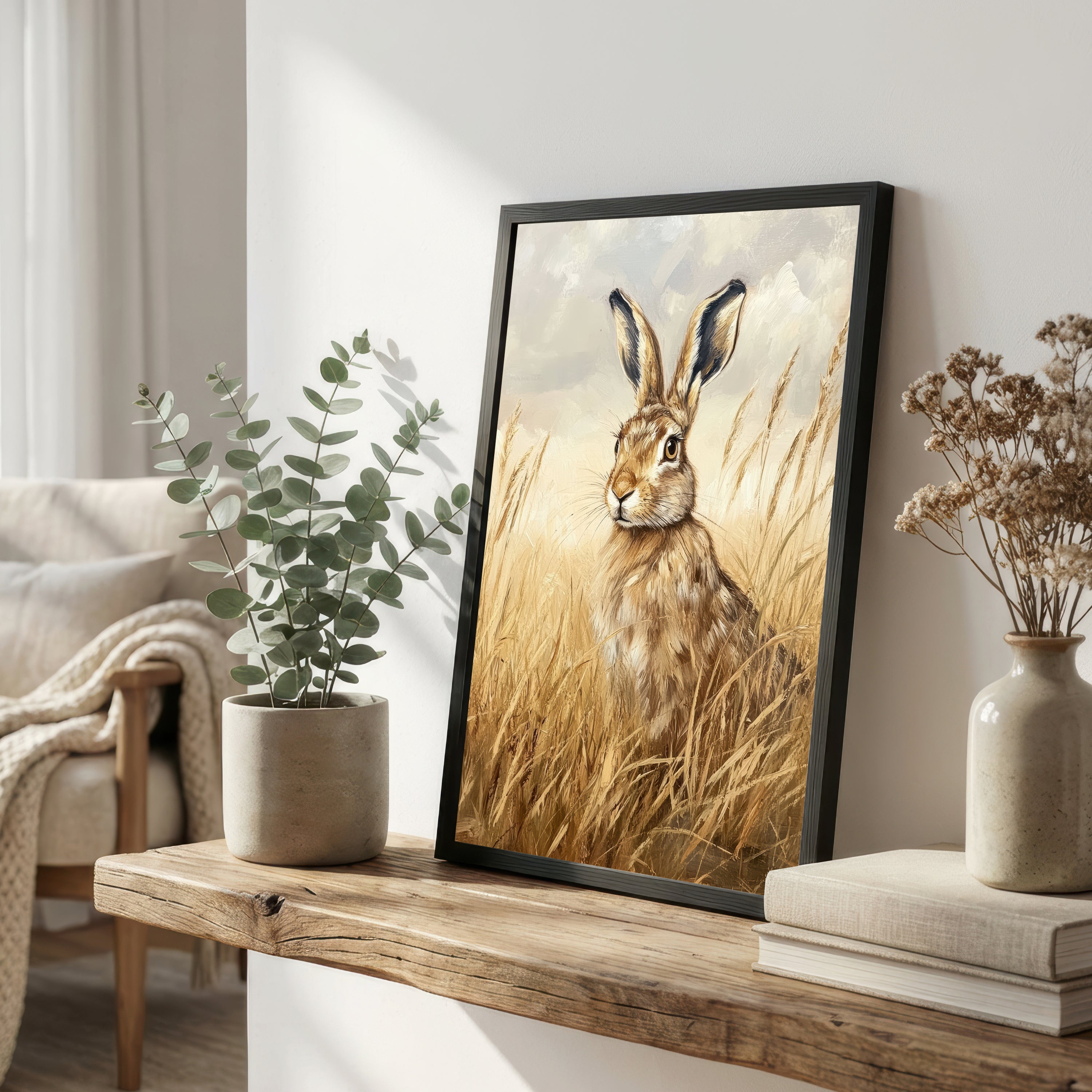 Hare Meadow Art Print