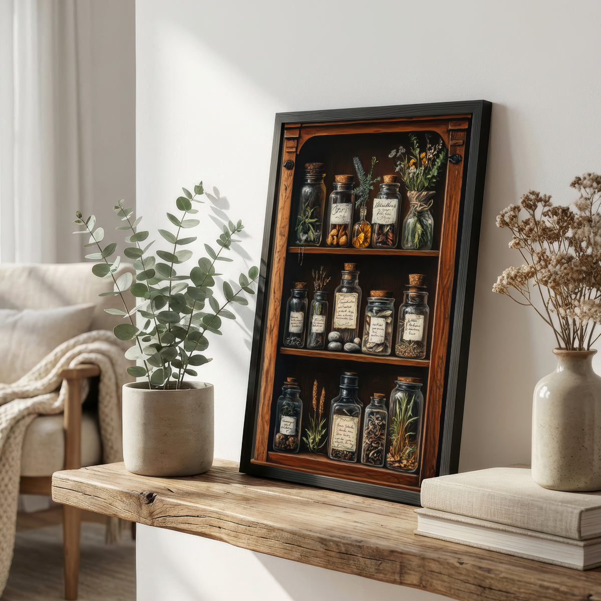 Vintage Apothecary Jars Art Print