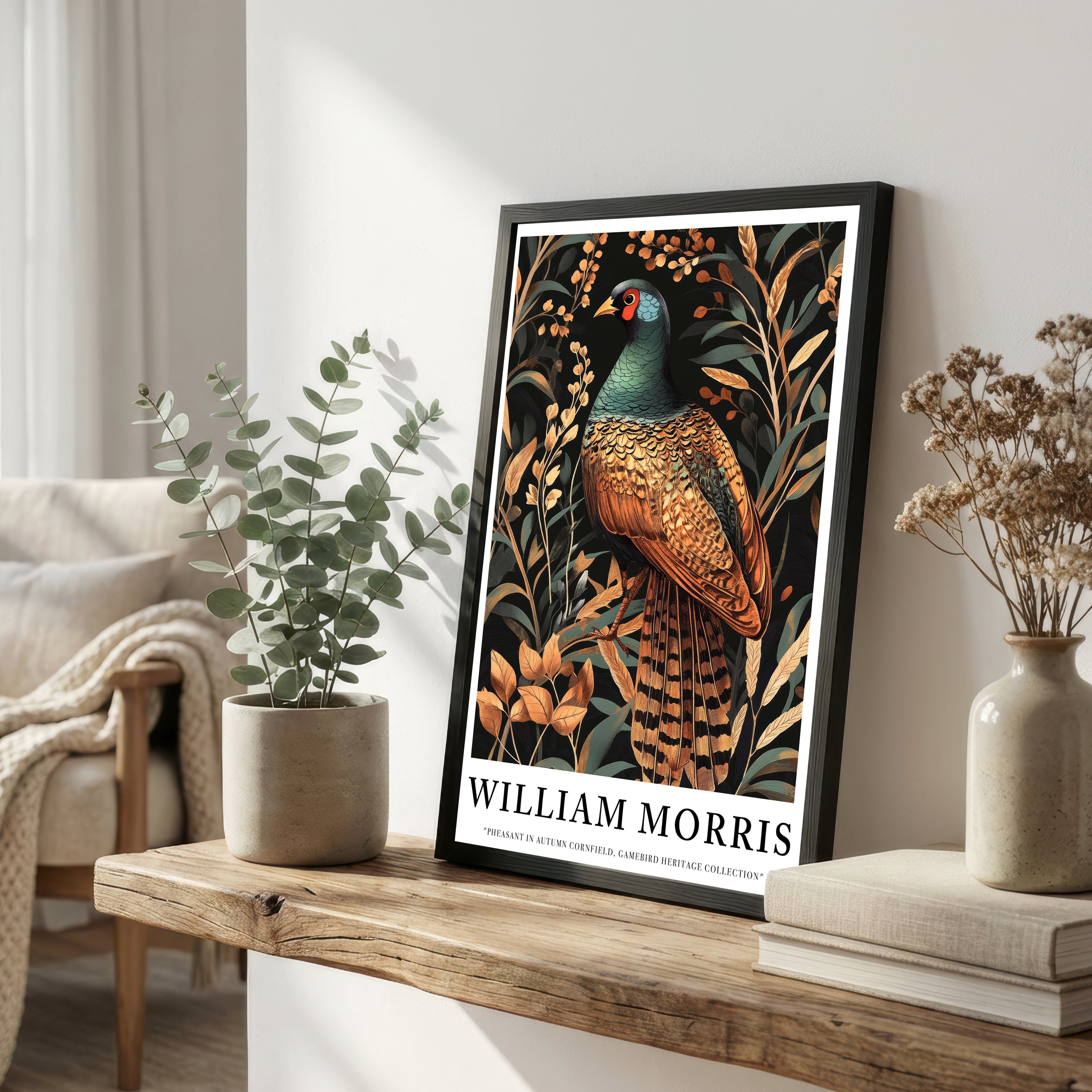 William Morris Inspired Pheasant Art Print