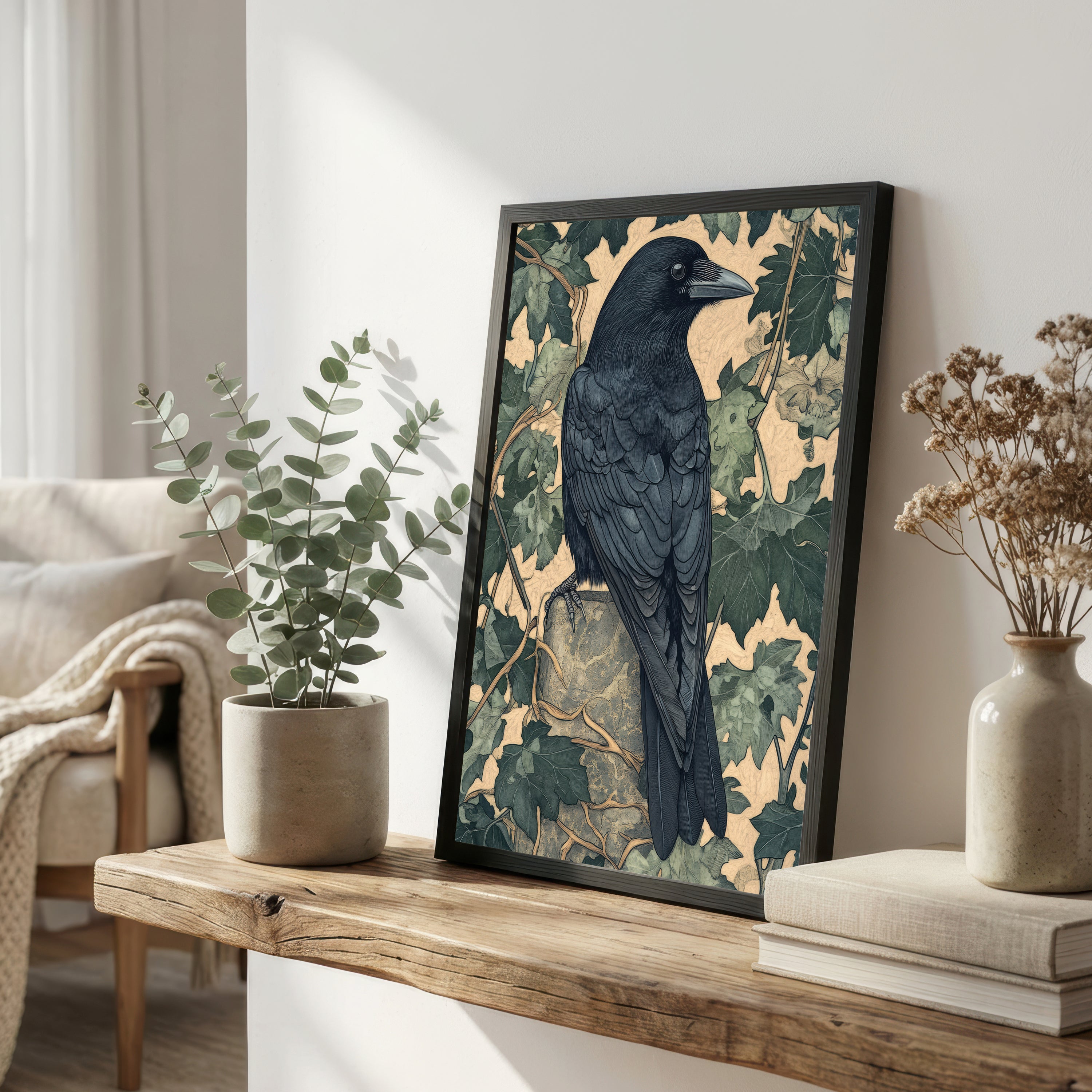 Raven and Ivy Art Print