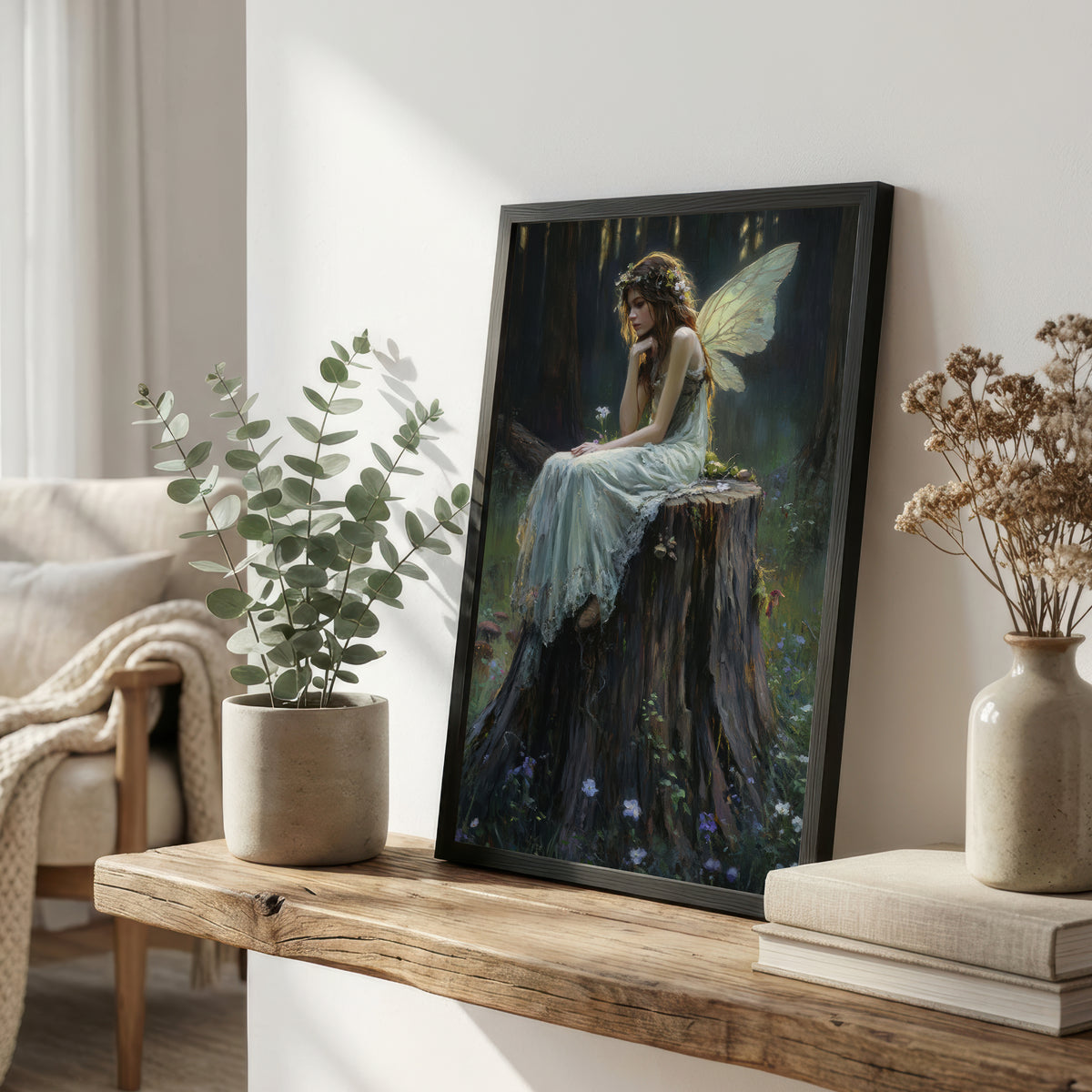 Forest Fairy Woman Art Print