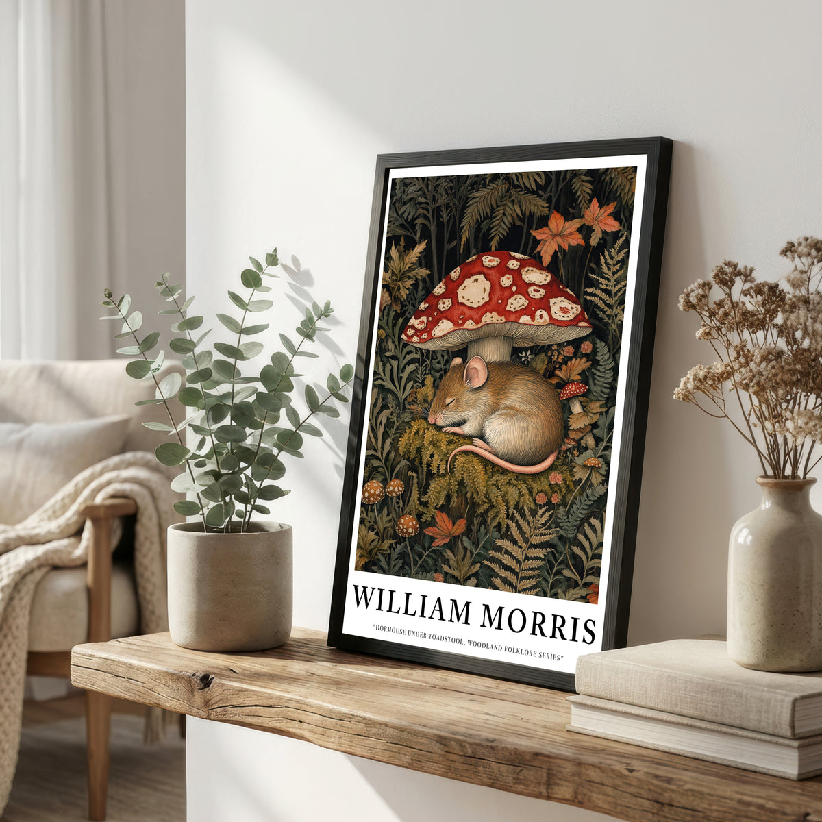 William Morris Inspired Dormouse Art Print