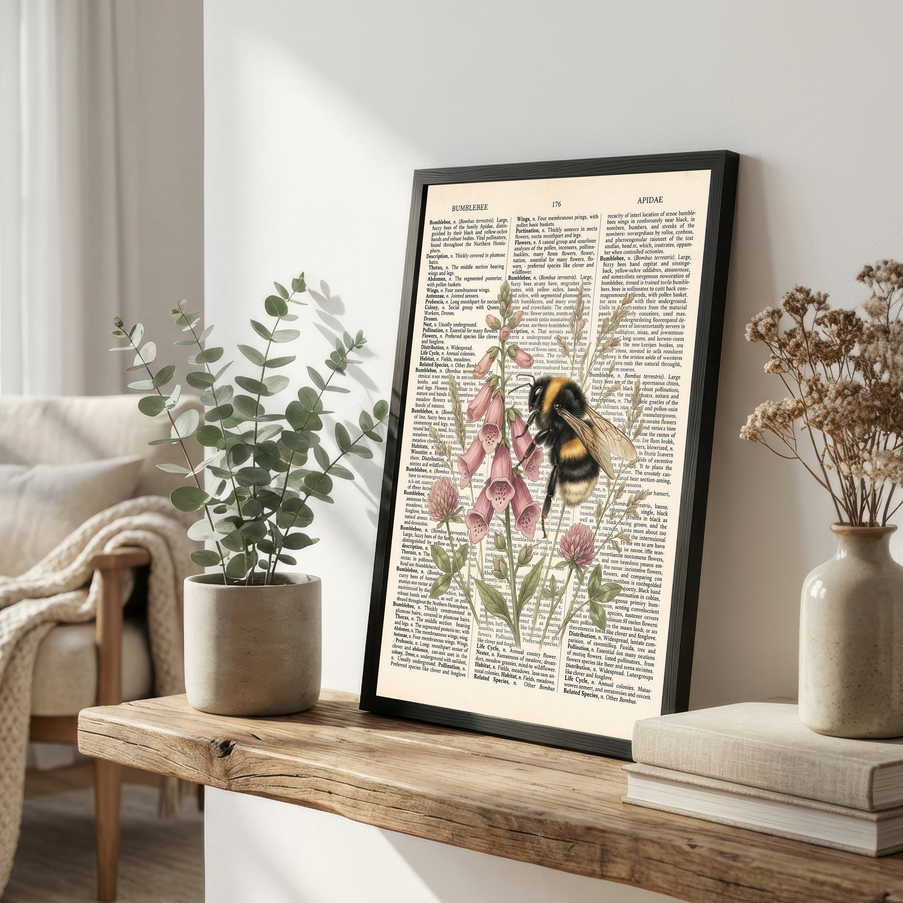 Bumblebee Botanical Art Print