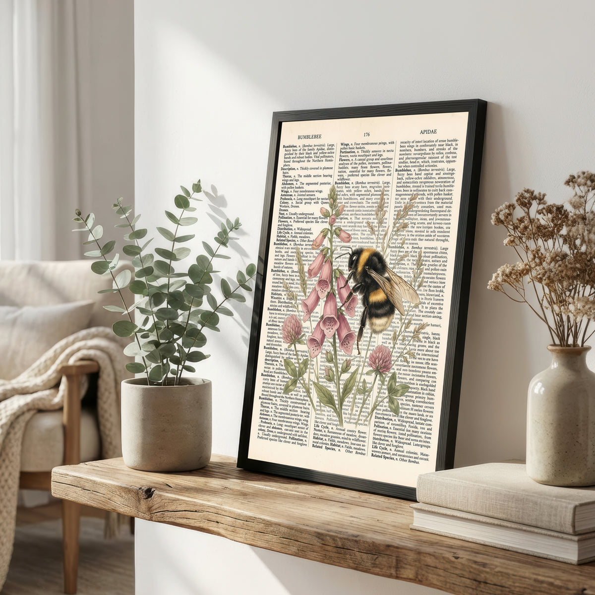 Bumblebee Botanical Art Print