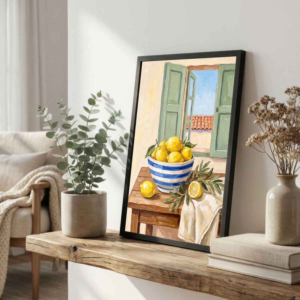 Mediterranean Lemon Bowl Art Print