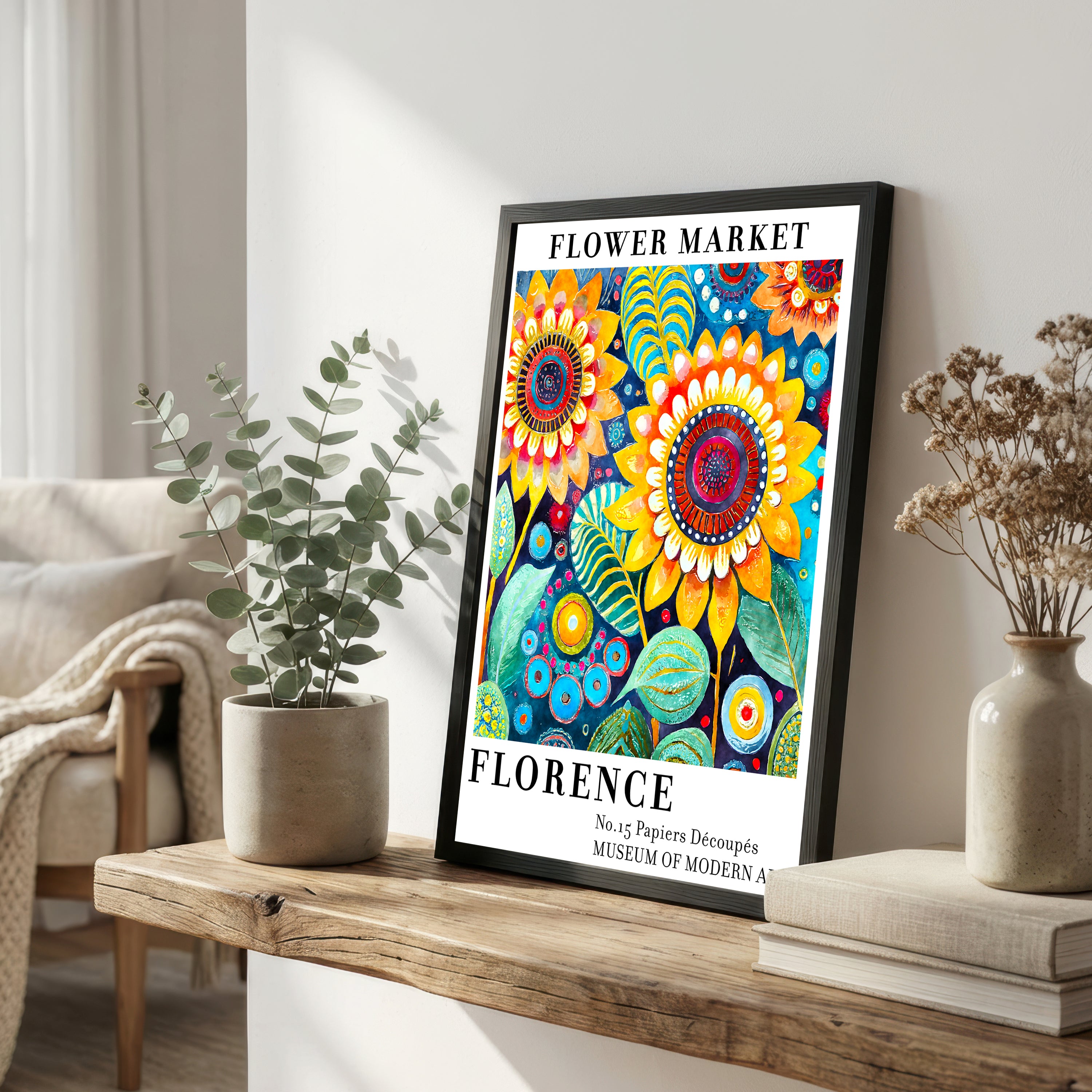 Florence Flower Market Art Print