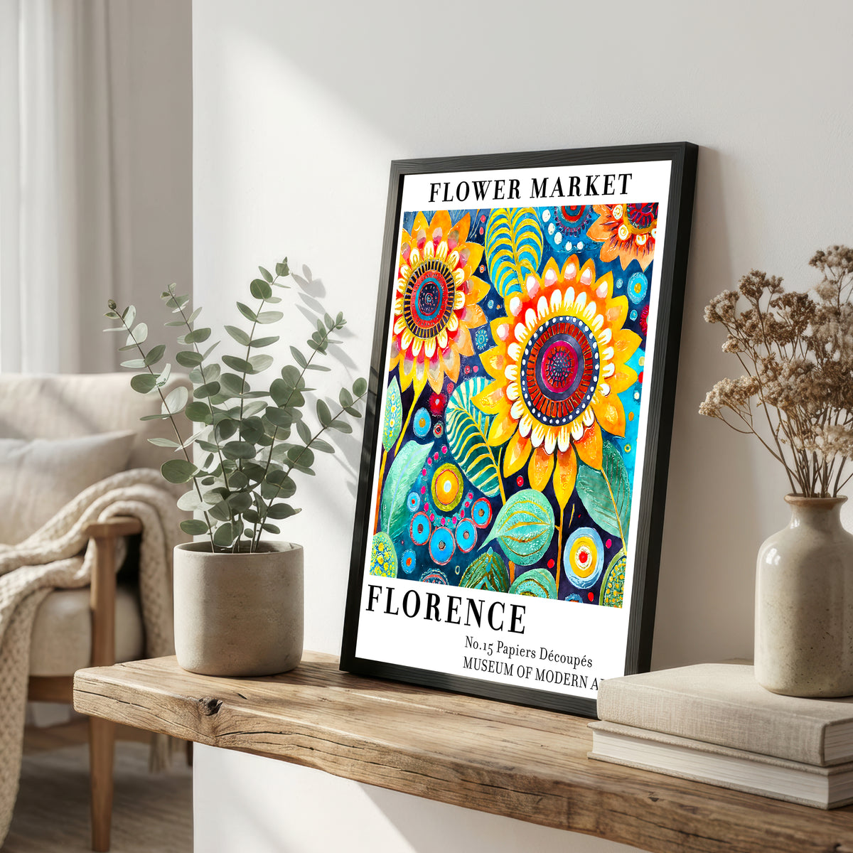 Florence Flower Market Art Print