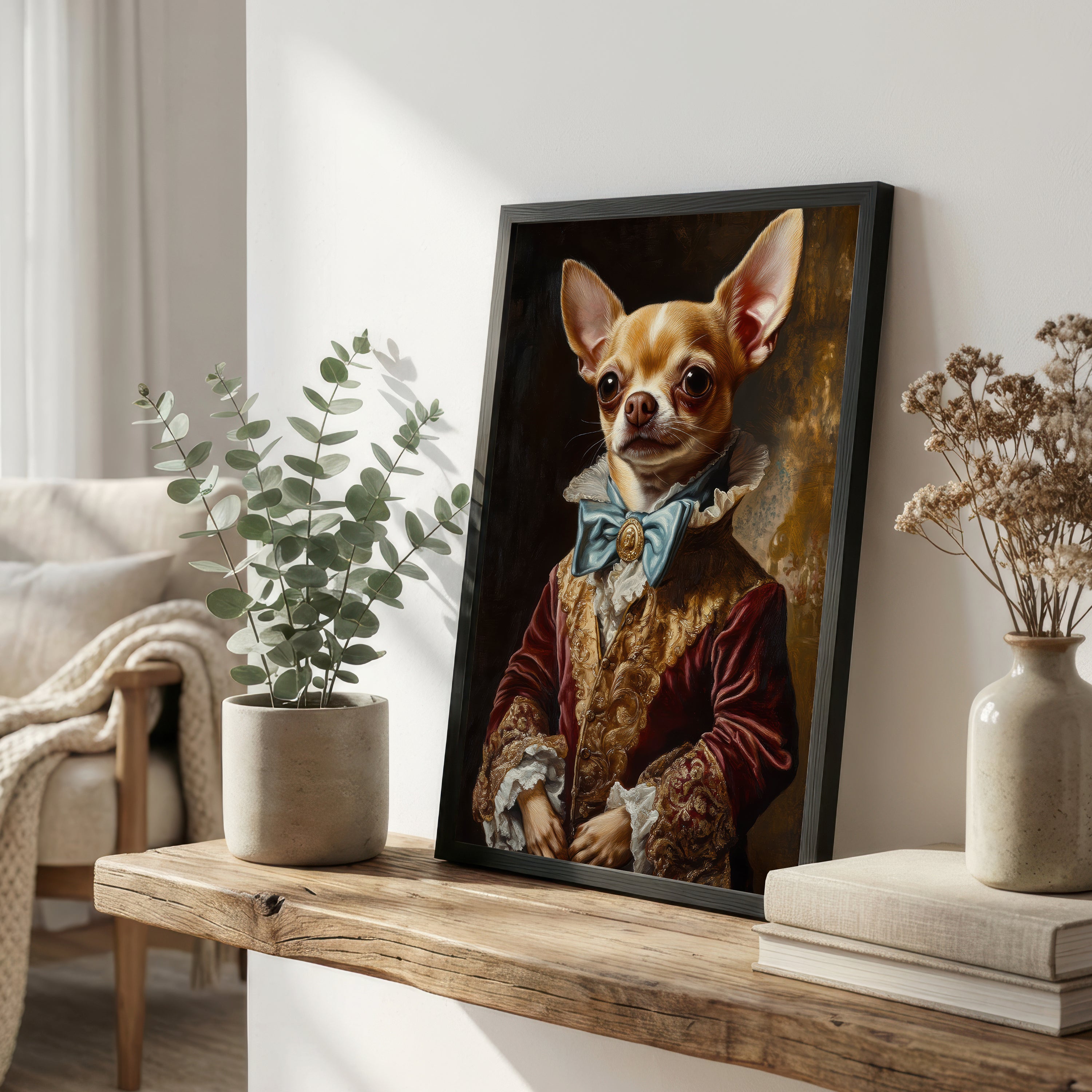 Aristocratic Chihuahua Portrait Art Print
