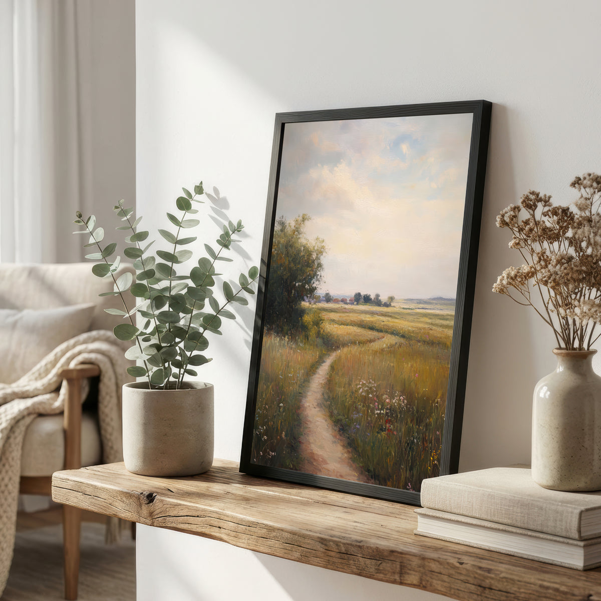Impressionist Meadow Path Art Print