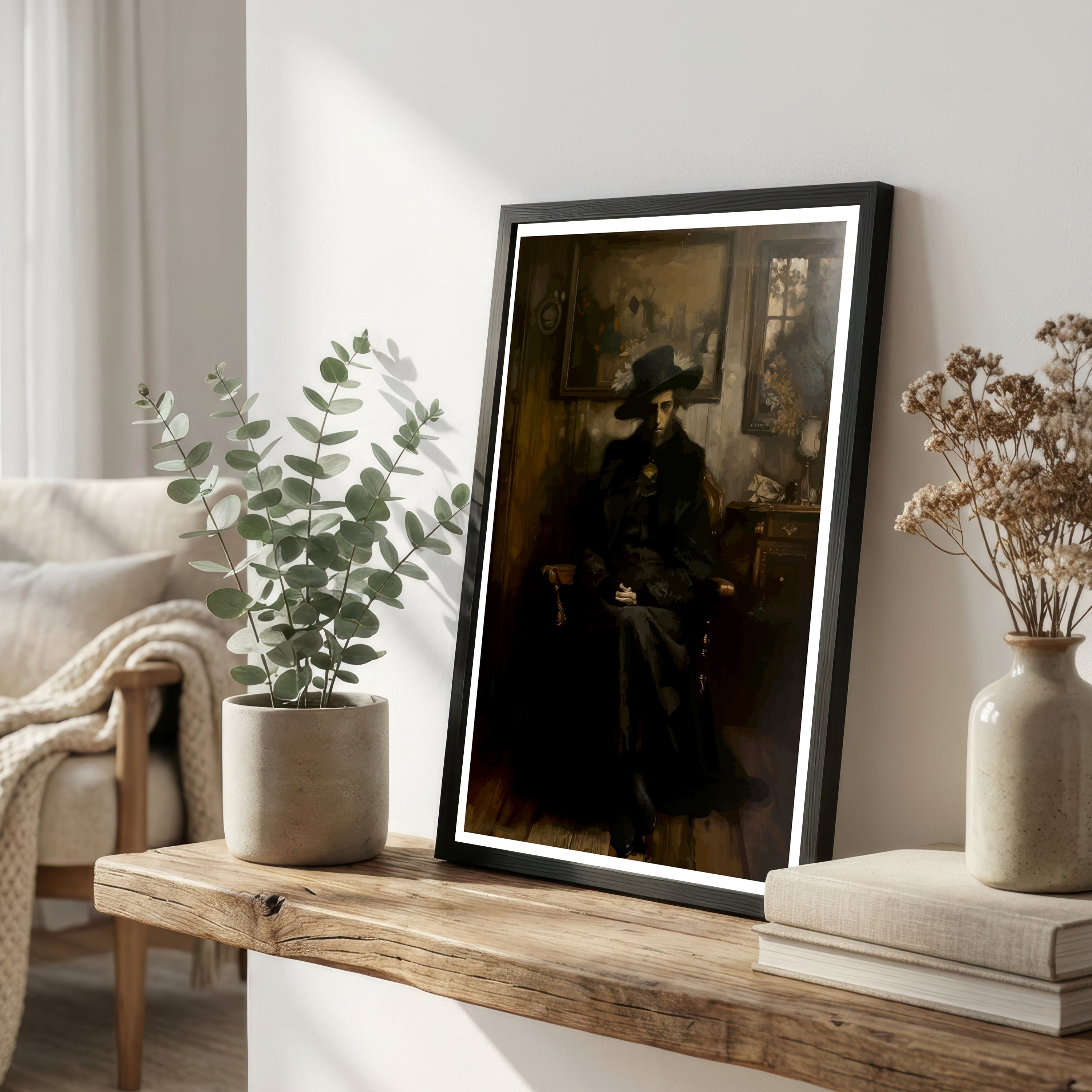 Mysterious Gentleman Dark Academia Art Print