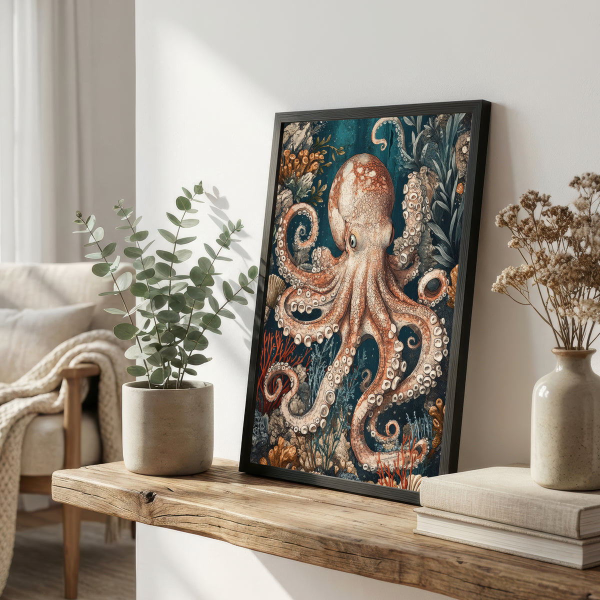 Vintage Octopus Art Print