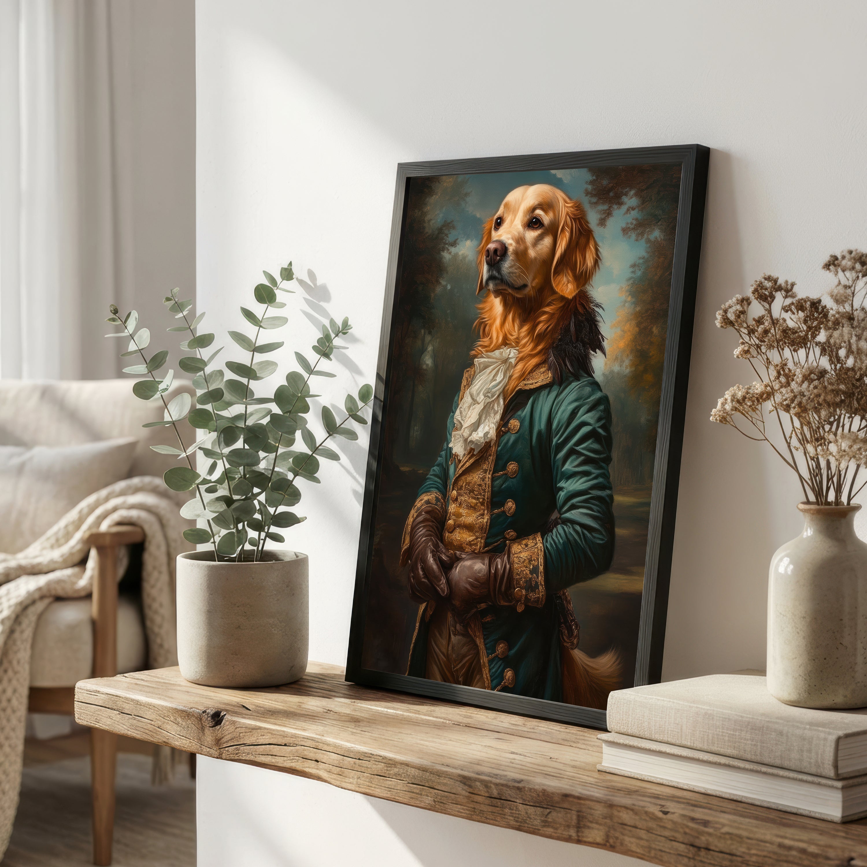 Aristocratic Golden Retriever Art Print