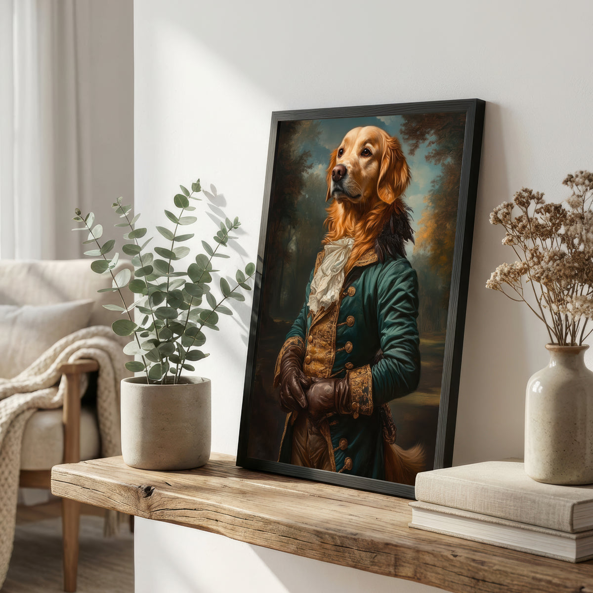 Aristocratic Golden Retriever Art Print