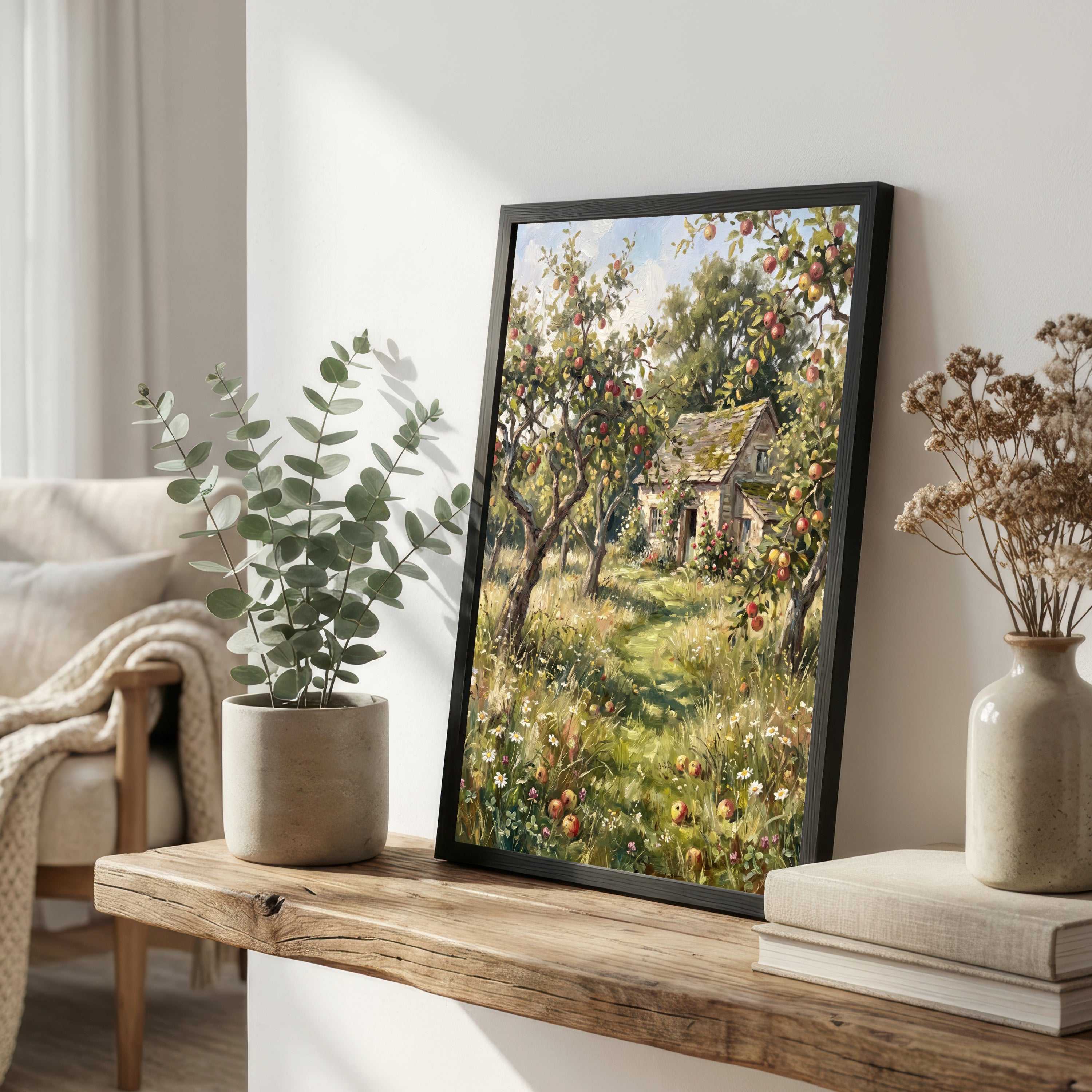 Apple Orchard Cottage Art Print