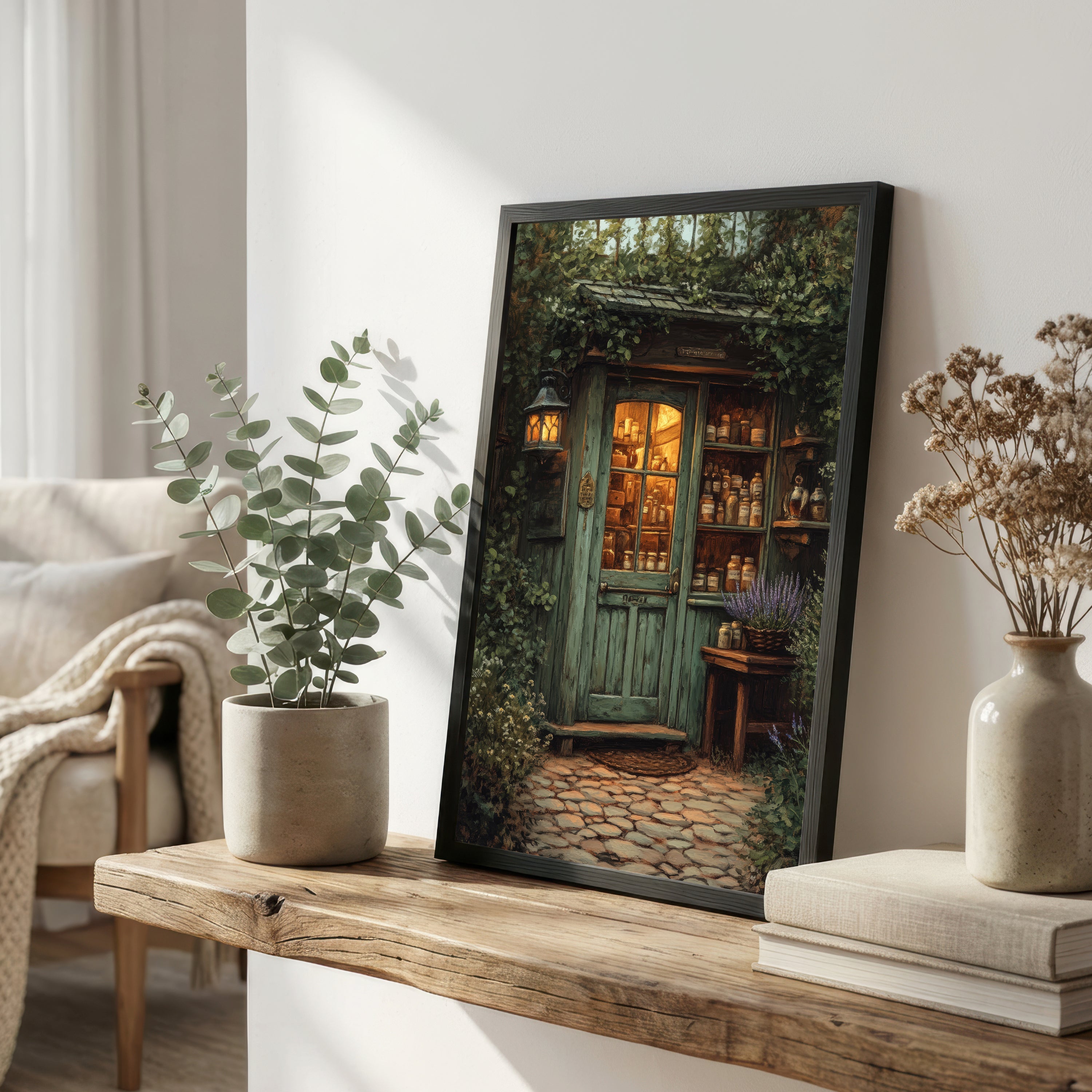 Woodland Apothecary Cottage Art Print
